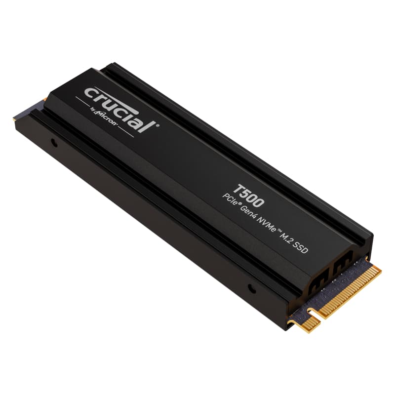 Crucial T500 M.2 NVMe Gen4 with Heatsink NAND SSD