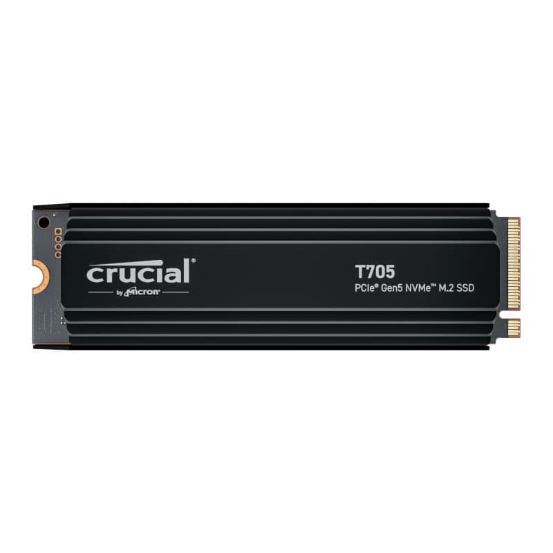 Crucial T705 M.2 NVMe Gen5 with Heatsink NAND SSD