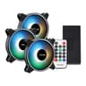 PCBuilder Tempest Chill Fan Kit 3x120MM Dual Glow ARGB Fan + Controller + RF Remote image 1