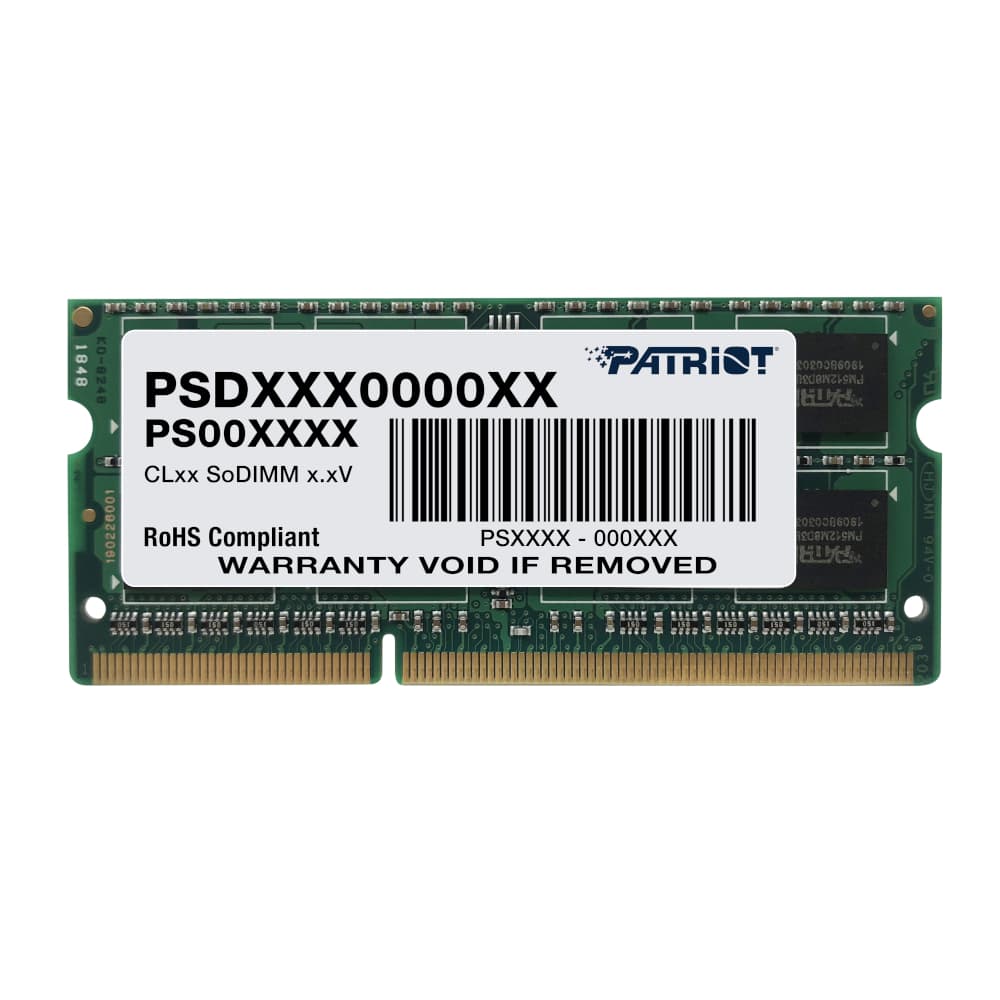 Patriot Signature Line 1600MHz DDR3 Dual Rank SODIMM Notebook Memory