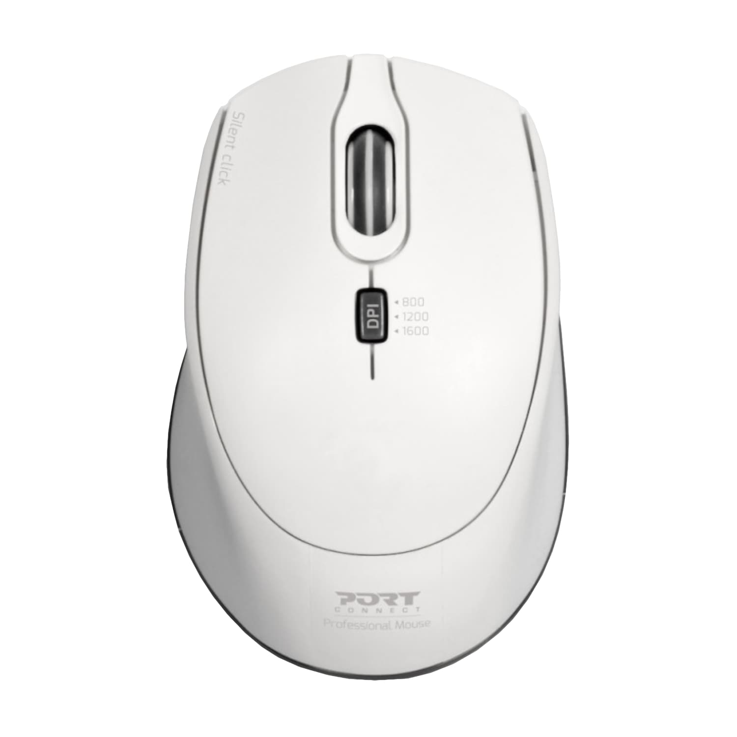 Port Connect Silent 1600DPI 3 Button Wireless Mouse