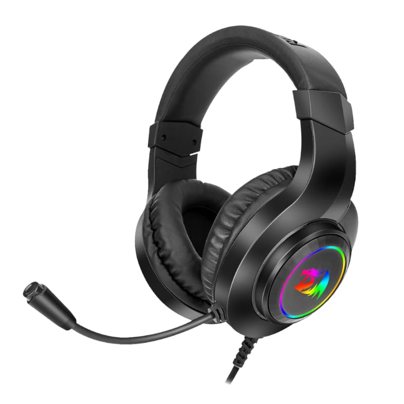REDRAGON Over-Ear HYLAS Aux (Mic and Headset)|USB (Power Only) RGB Gaming Headset