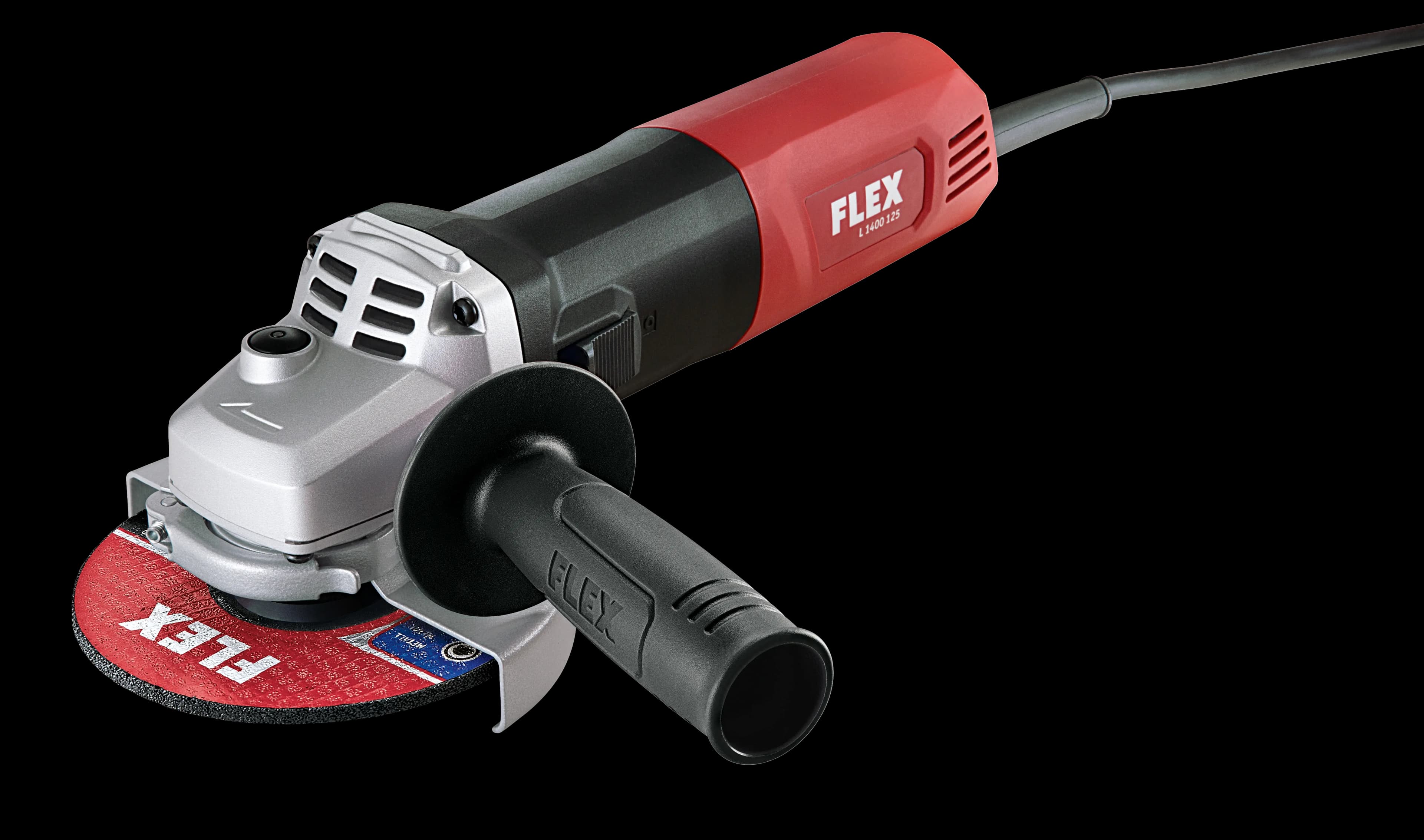 L1400 Small Angle Grinder, restart protection, temperature monitoring, constant speed control, optimised cooling.