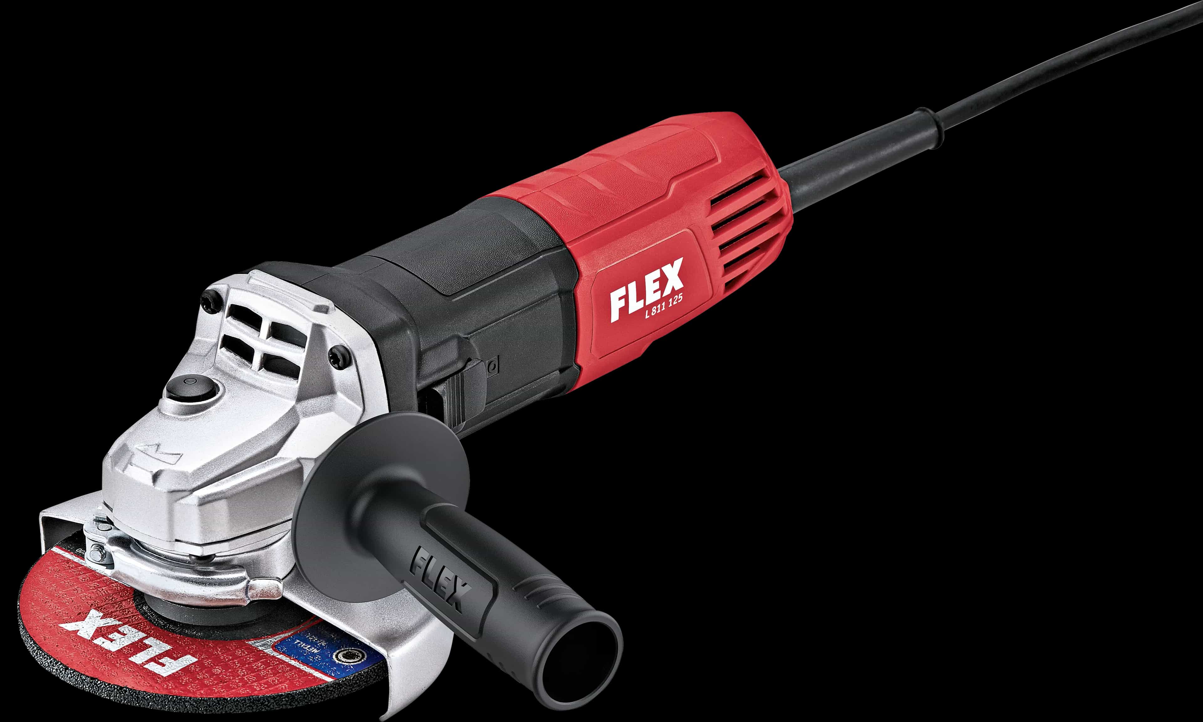 L811 125 Small Angle Grinder, restart protection, optimised cooling & modified carbon geometry, slim design