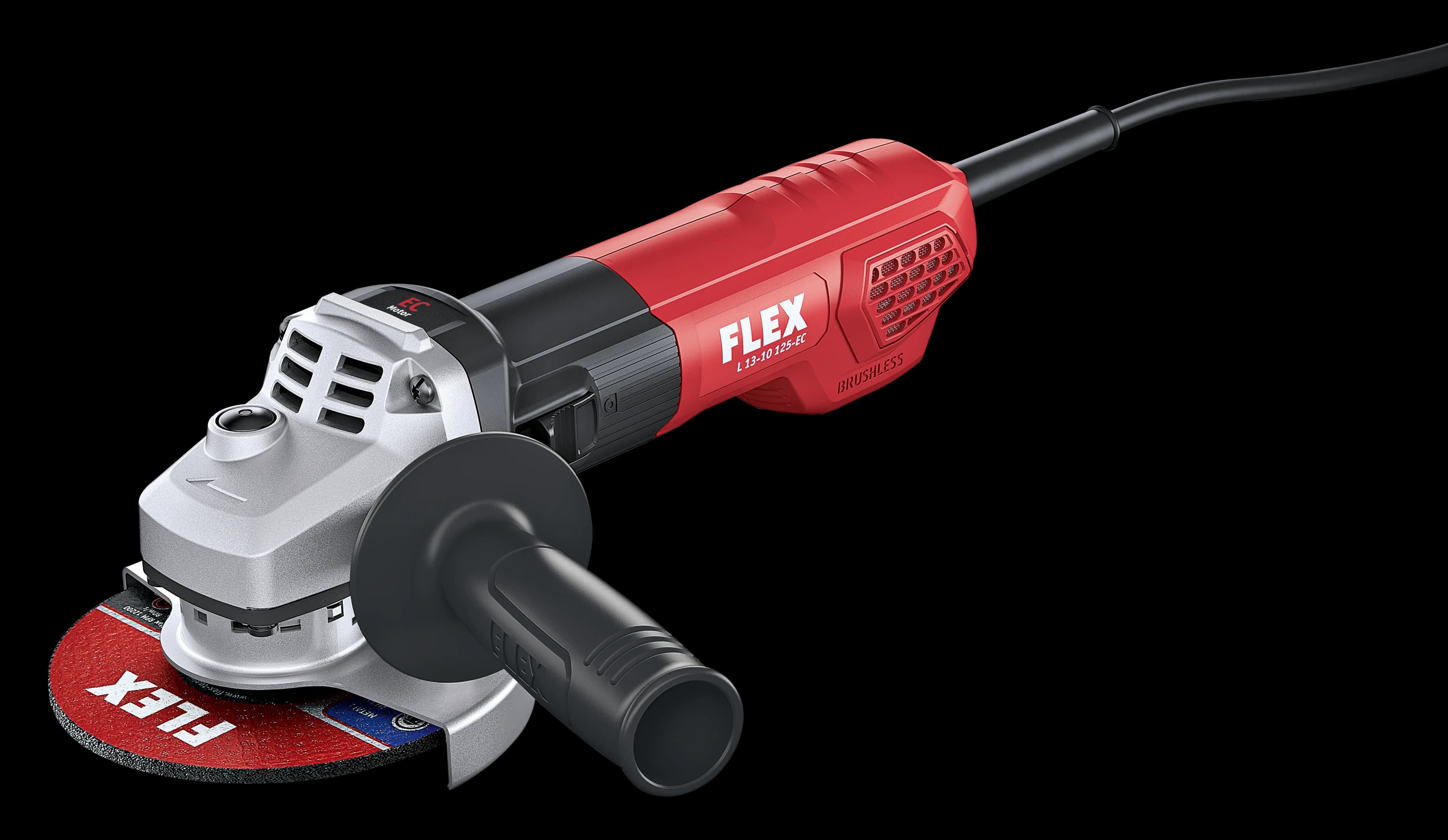 L13-10 125-EC 230/CEE Small Angle Grinder with brushless motor soft start, restart protection, anti kick back, temerature monitoring, constact sopeed control
