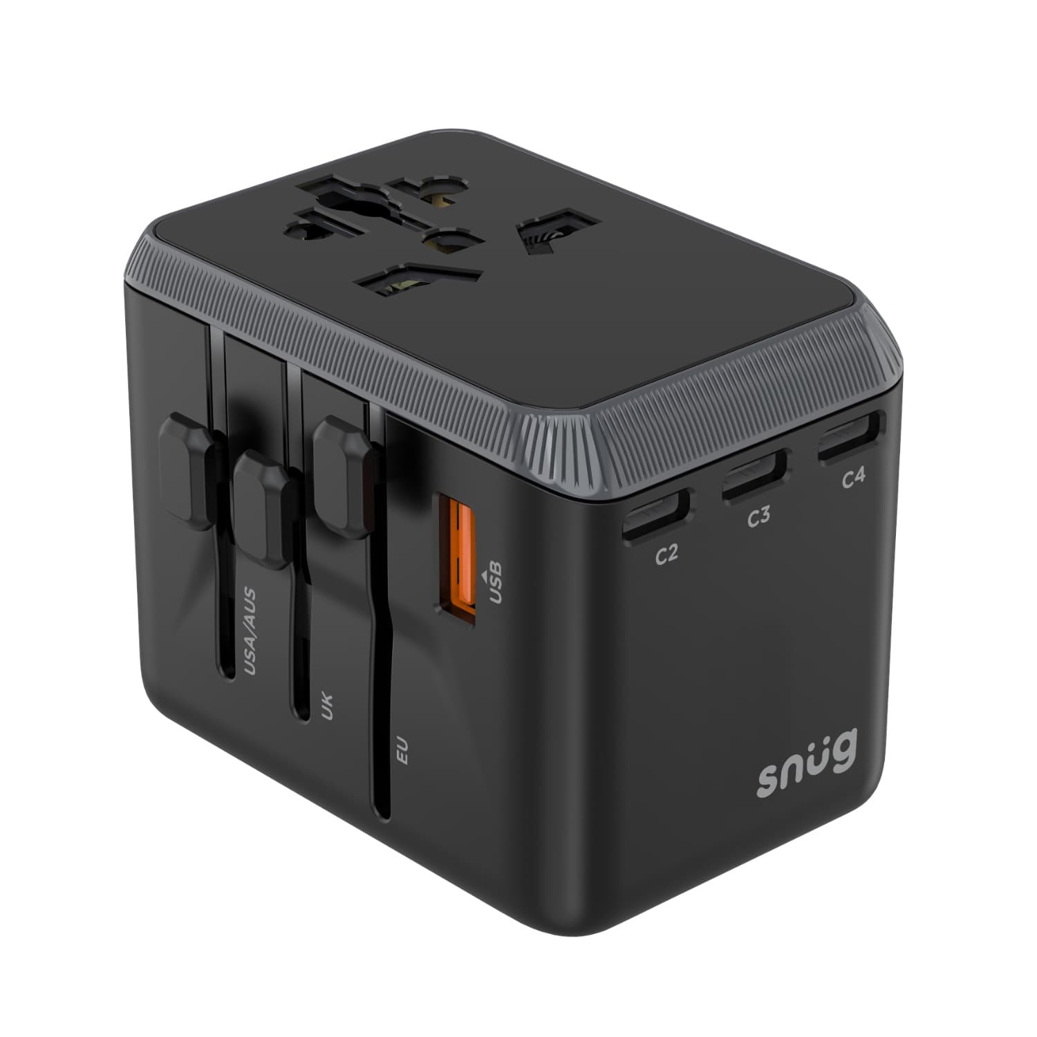 SNUG 5 Port Universal Travel Adapter - 25W