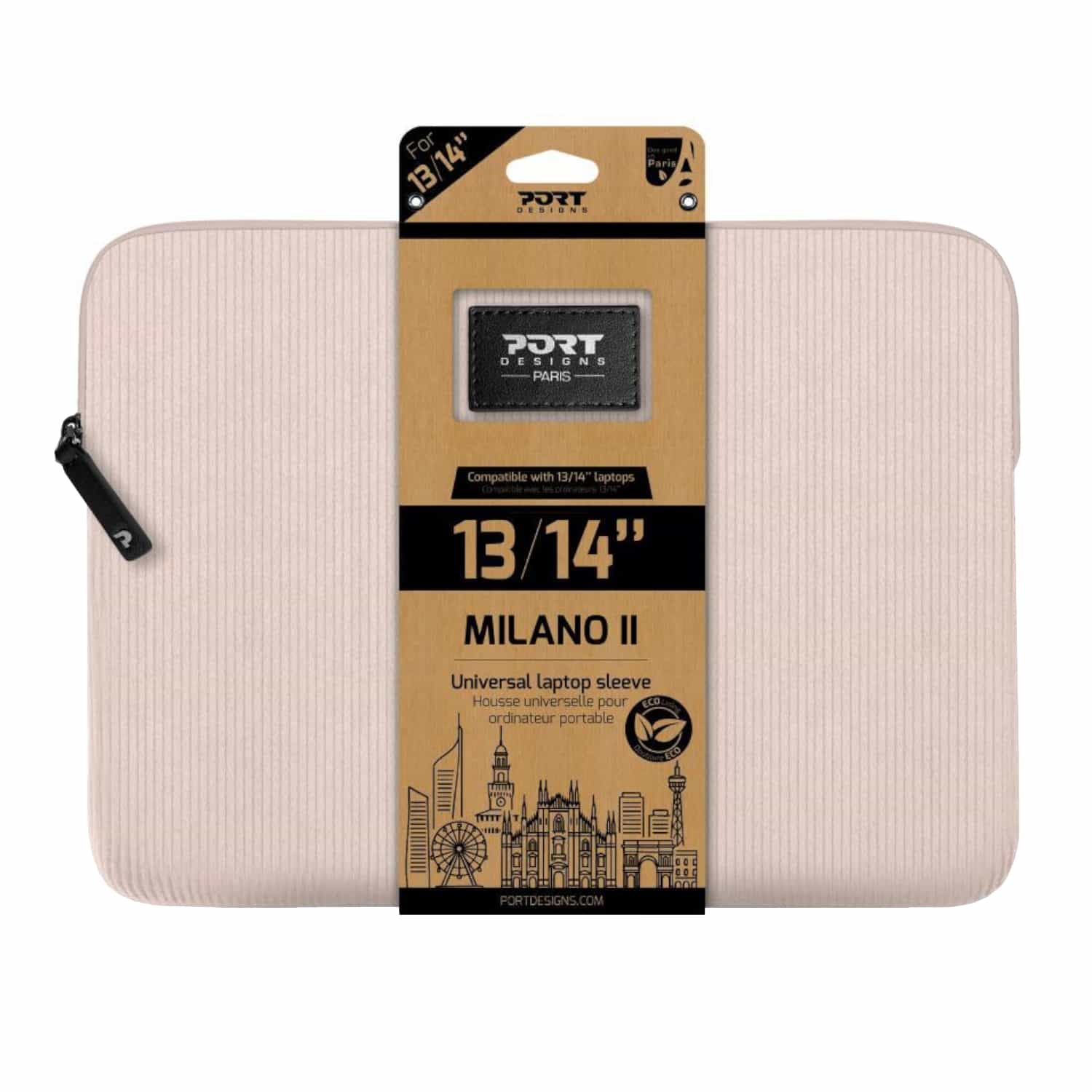 Port Designs Milano II Eco 13/14" Universal Laptop Sleeve - Plush
