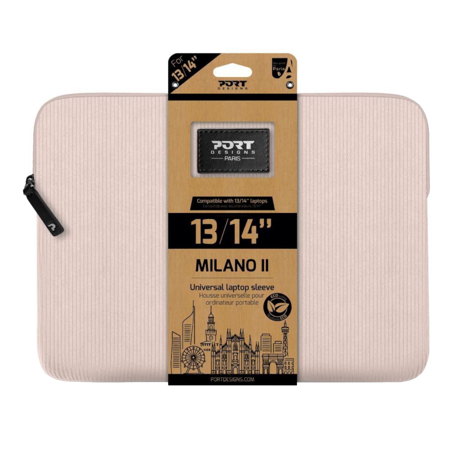 Port Designs Milano II Eco 13/14" Universal Laptop Sleeve - Plush