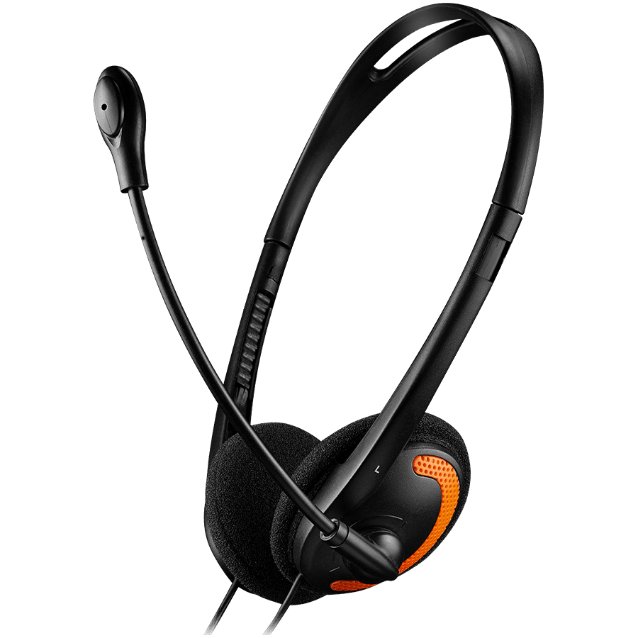 CANYON PC headset HS-01 PC Mic Flat 1.8m Orange