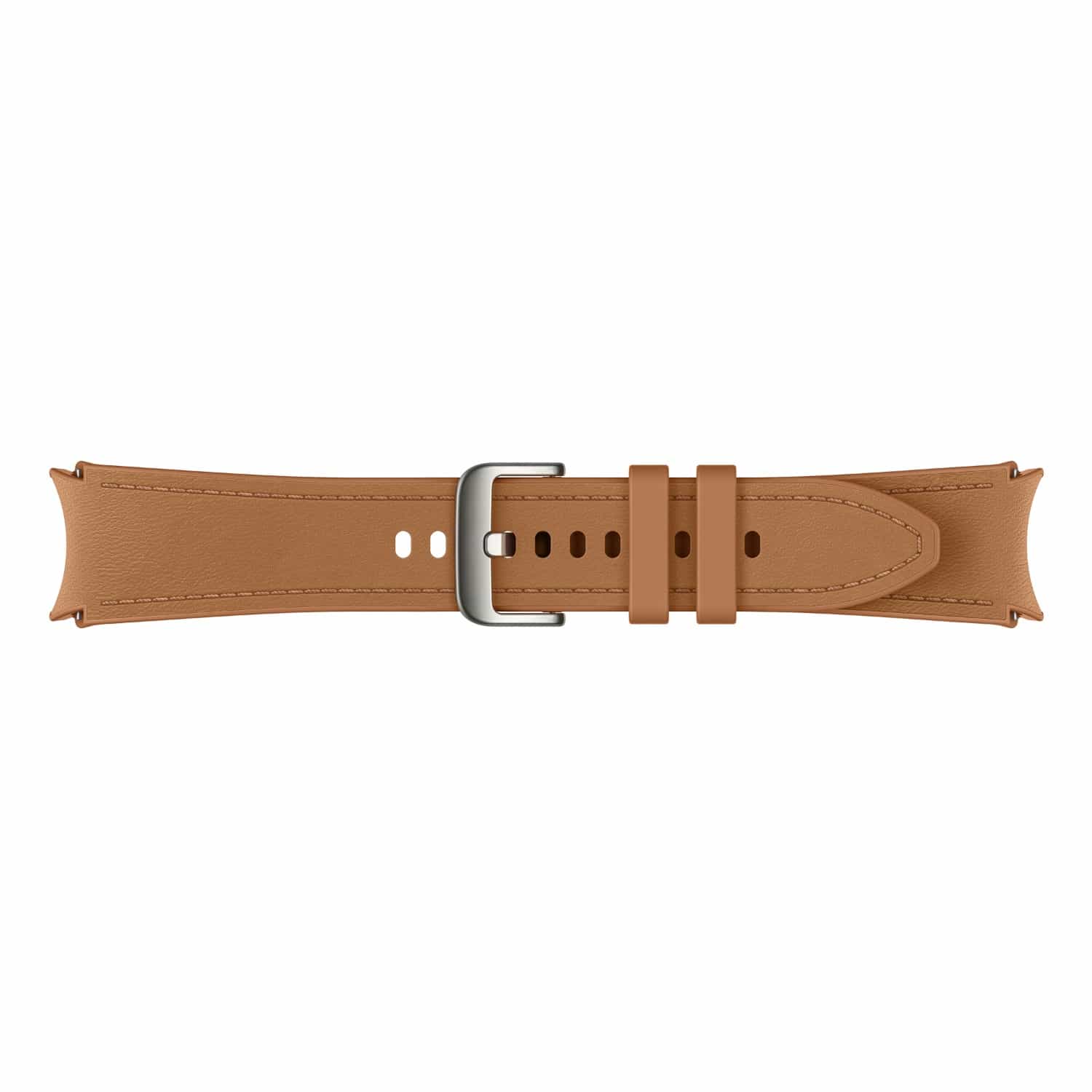 Samsung Galaxy Classic Hybrid Leather Watch Strap (M/L) - Samsung Galaxy Watch6/Watch5/Watch4 - Brown