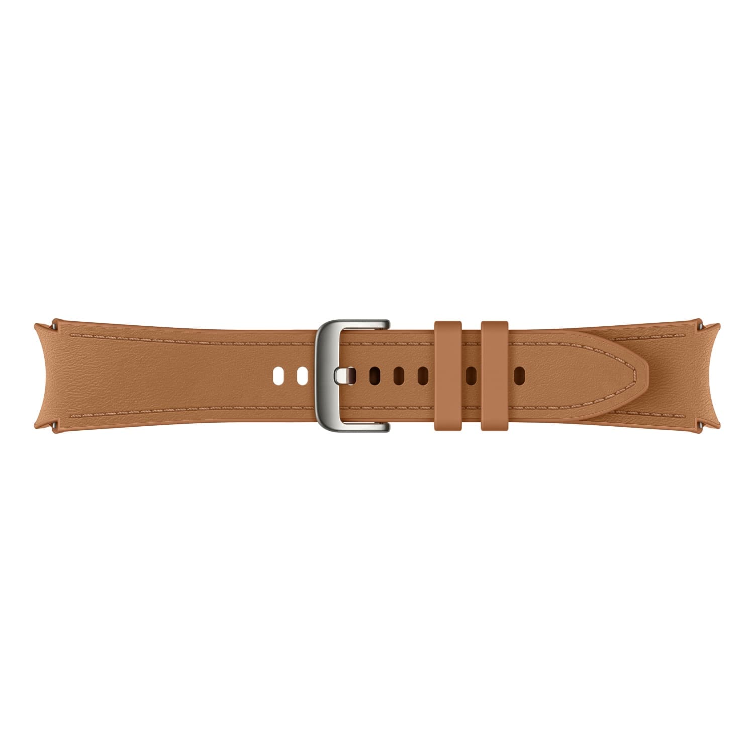 Samsung Galaxy Classic Hybrid Leather Watch Strap (M/L) - Samsung Galaxy Watch6/Watch5/Watch4 - Brown