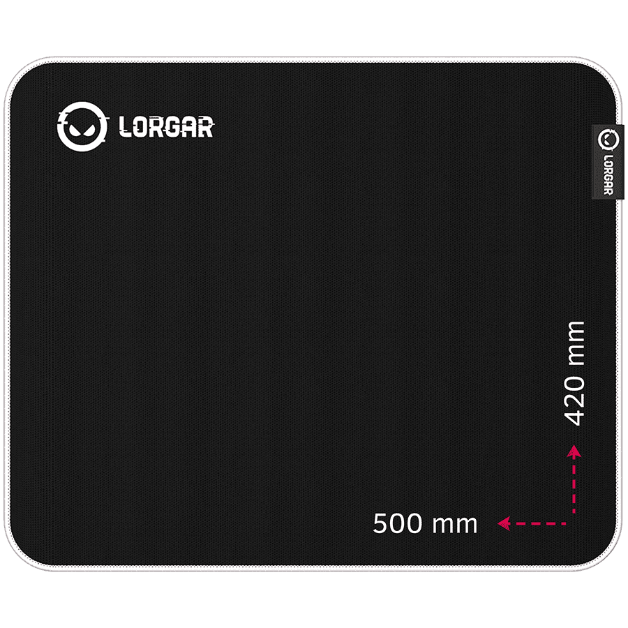 Lorgar Legacer 755, Gaming mouse pad, Ultra-gliding surface, anti-slip rubber base, size: 500mm x 420mm x 3mm, weight 0.45kg