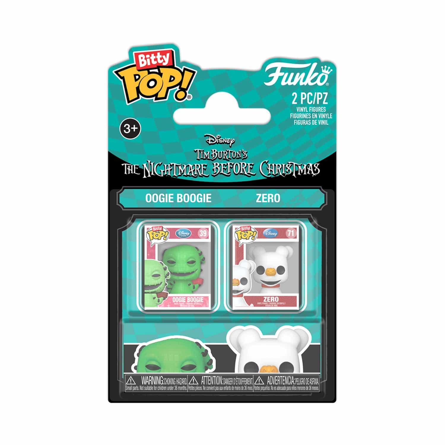 Funko Bitty Pop!: The Nightmare Before Christmas - Oogie Boogie & Zero 2 Pack