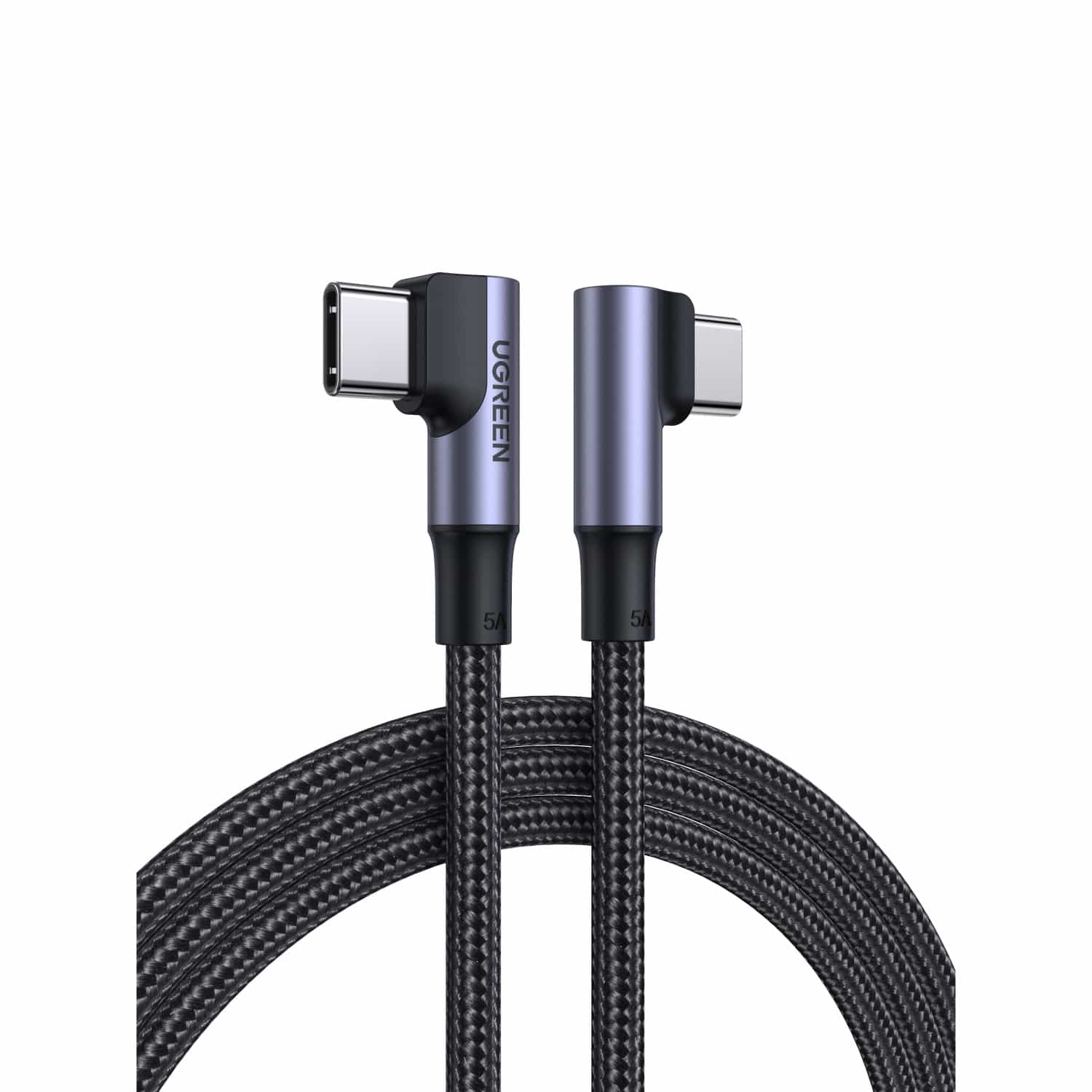 UGREEN Type-C To Type-C Right Angle Braided Cable - 2 Metre