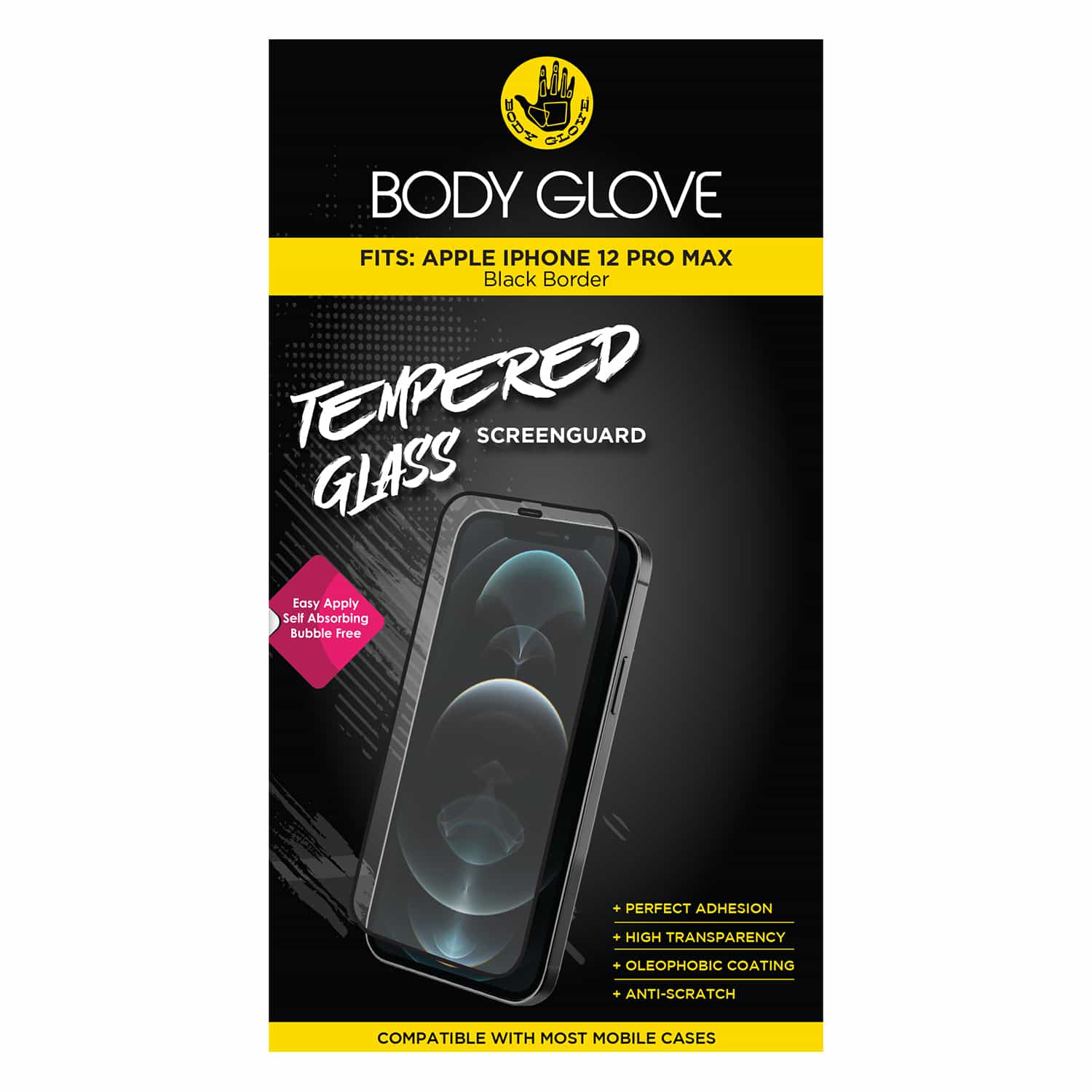 Body Glove Tempered Glass Screen Protector - Apple iPhone 12 Pro Max