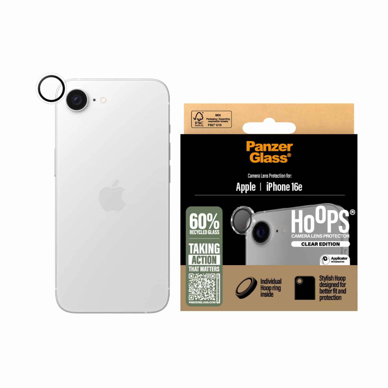 PanzerGlass Hoops - iPhone 17e/16e - Clear