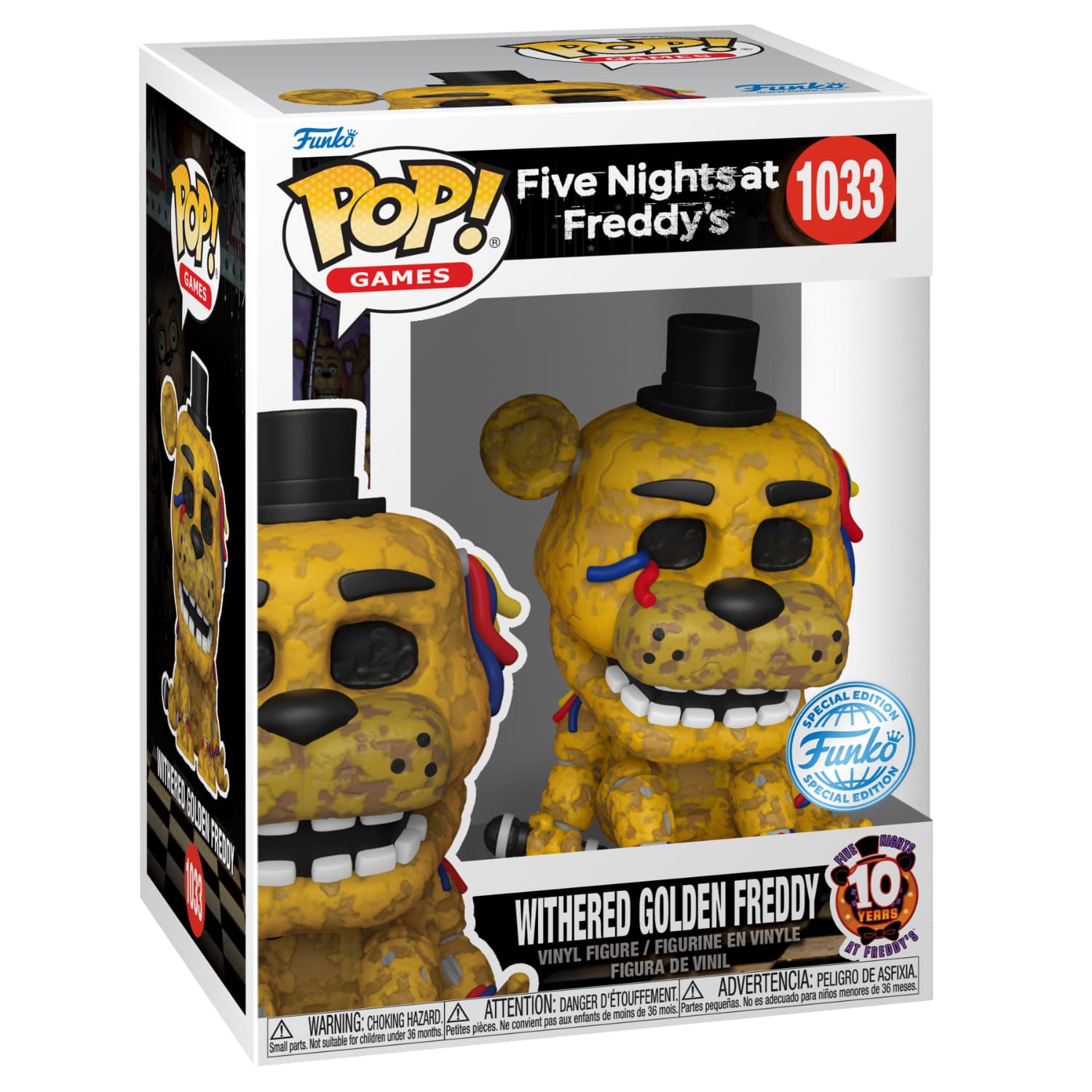 Funko Pop! Games: Five Nights At Freddys - Withered Golden Freddy (Special Edition)