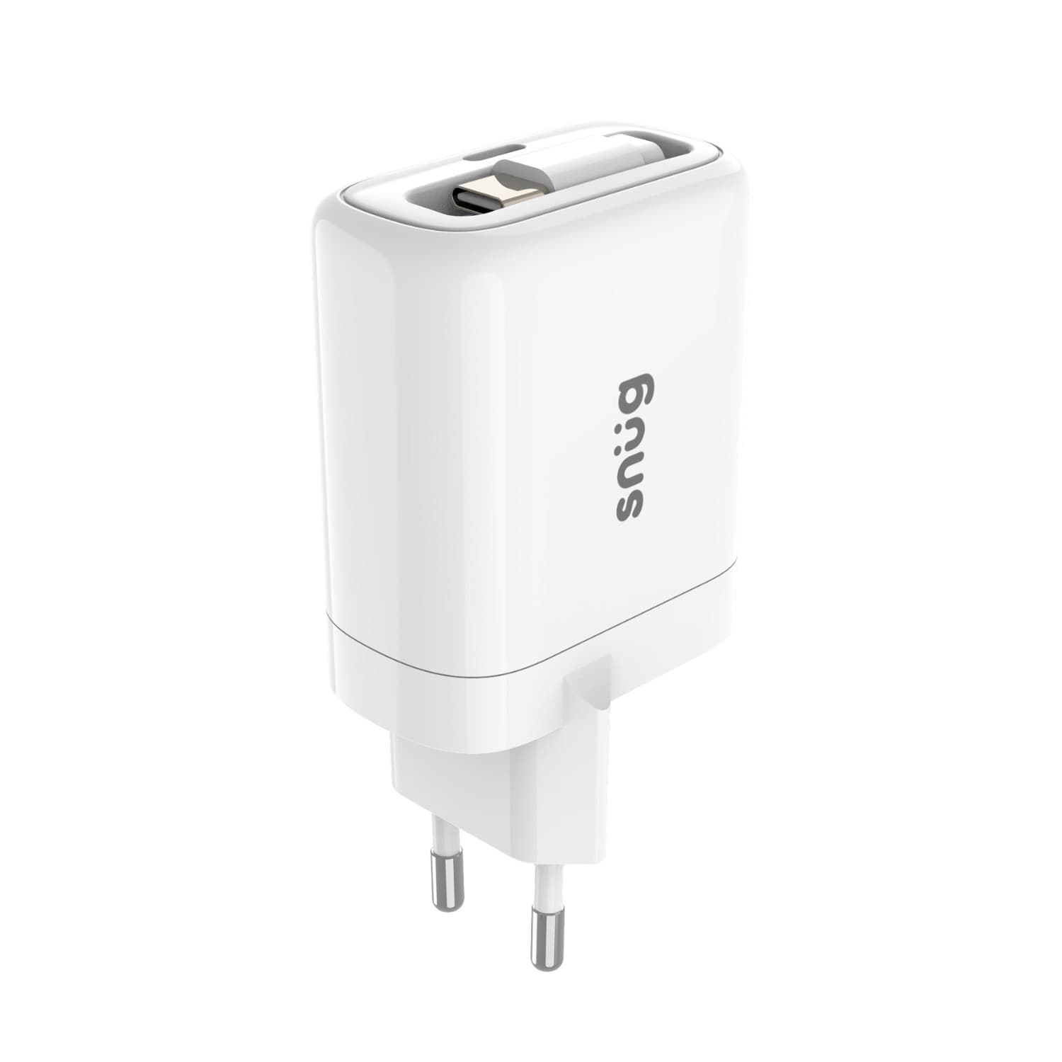 Snug 1 Port PD Charger With Retractable Cable - 25W