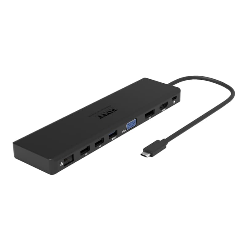 Port USB Type-C 1 x USB3.1|2 x USB 3.0|2 x USB 2.0|1 xHDMI-DP-VGA| Micro+SD Card Reader|1 x Mini DP|1 x RJ45|1 x Audio-Microphone| PD 100W