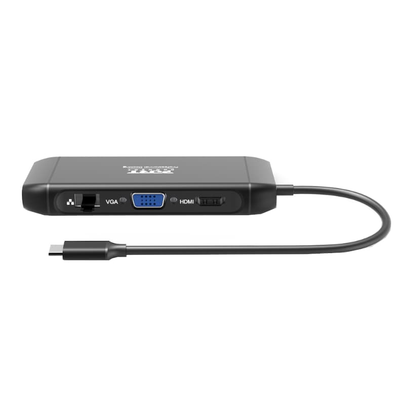 Port USB Type-C 4 x USB3.1|1 x Aux|Micro+SD Card Reader|1 x RJ45|1 x HDMI|1 x VGA|1 x Type-C PD Dock 100W