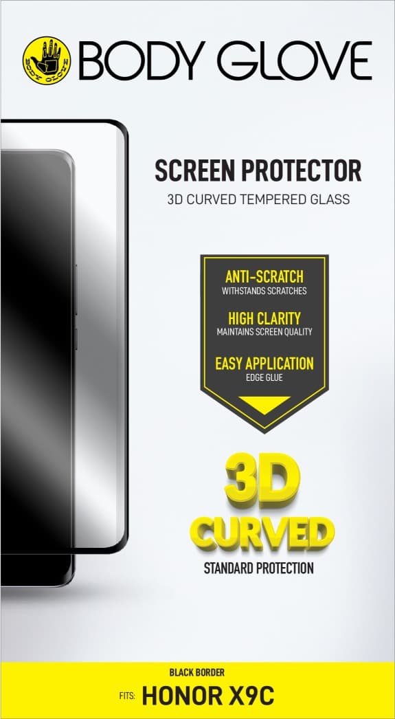 Body Glove 3D Tempered Glass Screen Protector - Honor X9c
