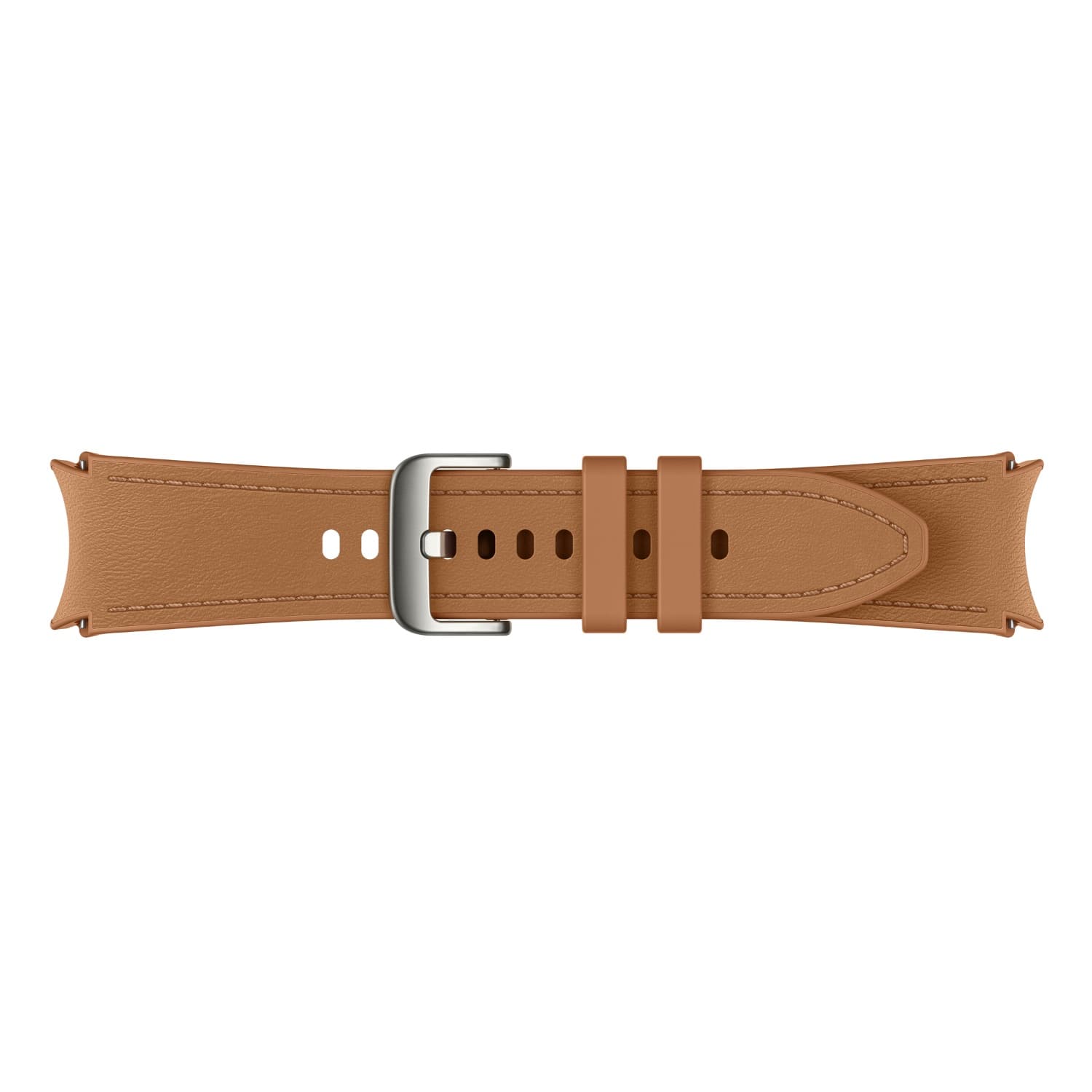 Samsung Galaxy Classic Hybrid Leather Watch Strap (S/M) - Samsung Galaxy Watch6/Watch5/Watch4 - Camel