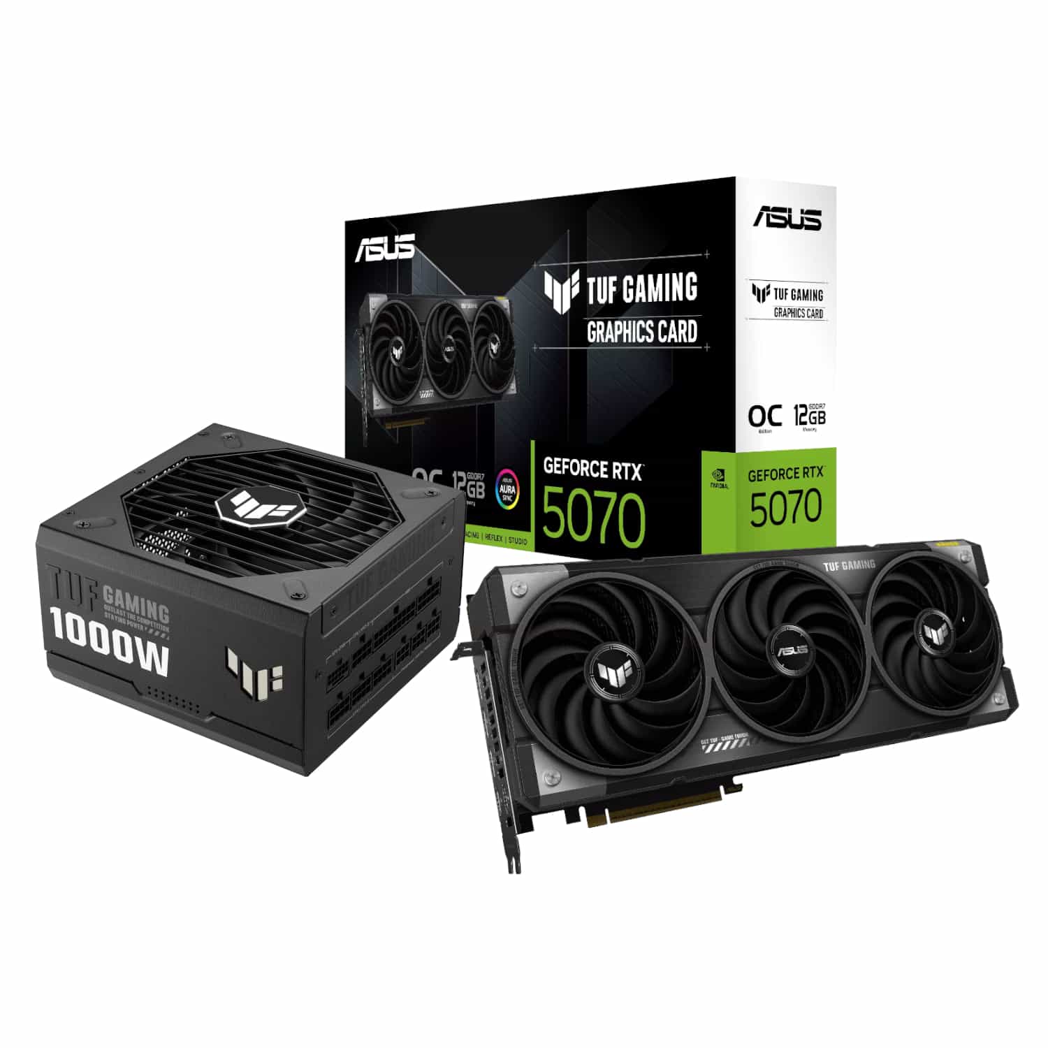 Asus TUF Gaming GeForce RTX 5070 OC Edition and 1000W 80 PLUS Modular Power Supply Bundle