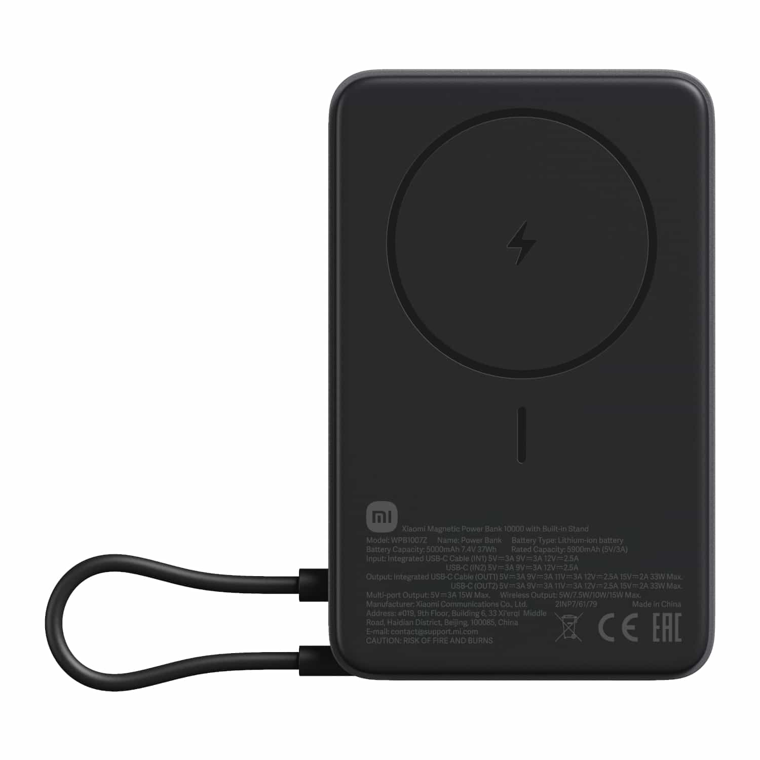 Xiaomi Magnetic Power Bank 10000mAh with Built-in Stand - Dark