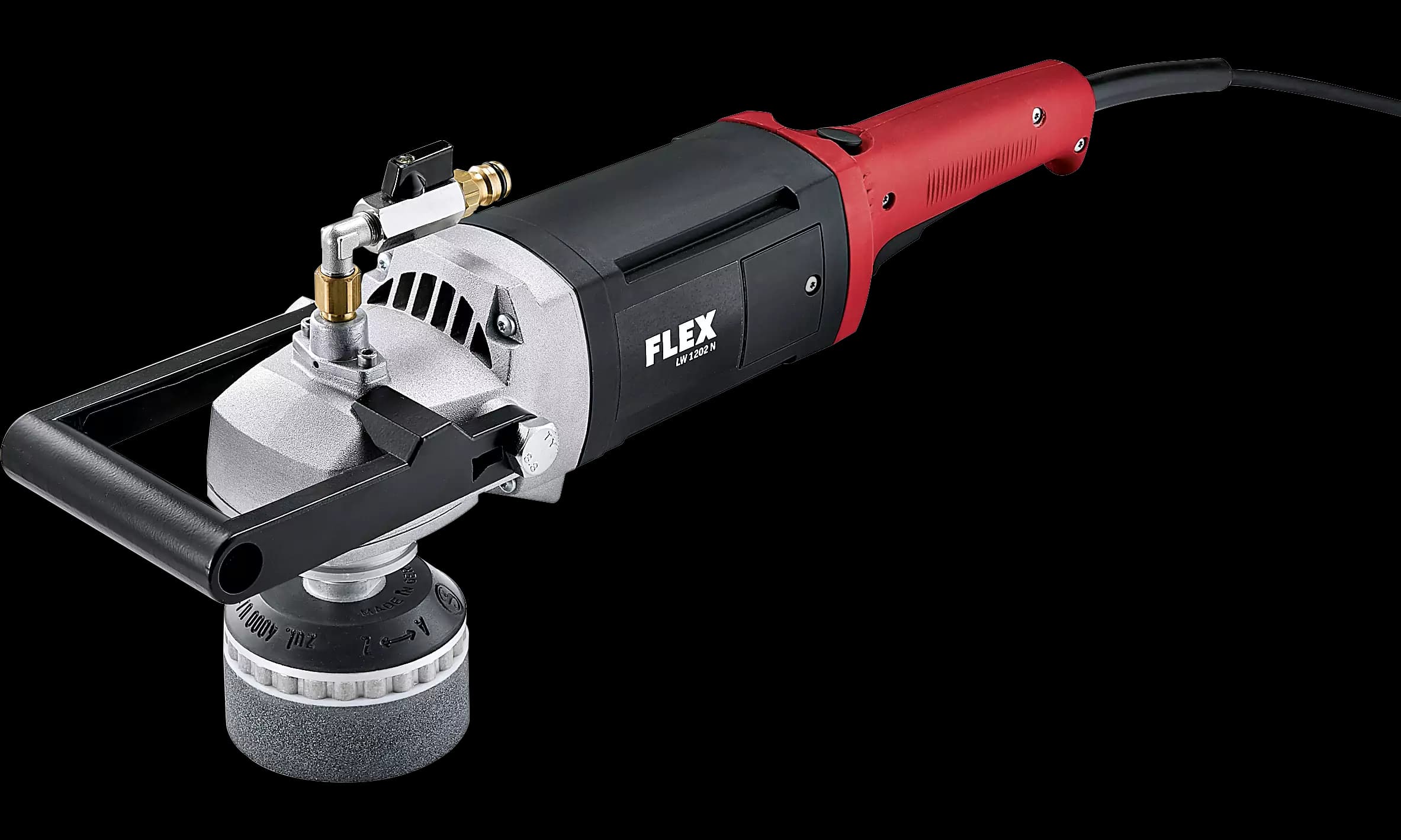 LW 1202 N 1600 watt wet stone polisher with plug for isolating transformer, 130 mm