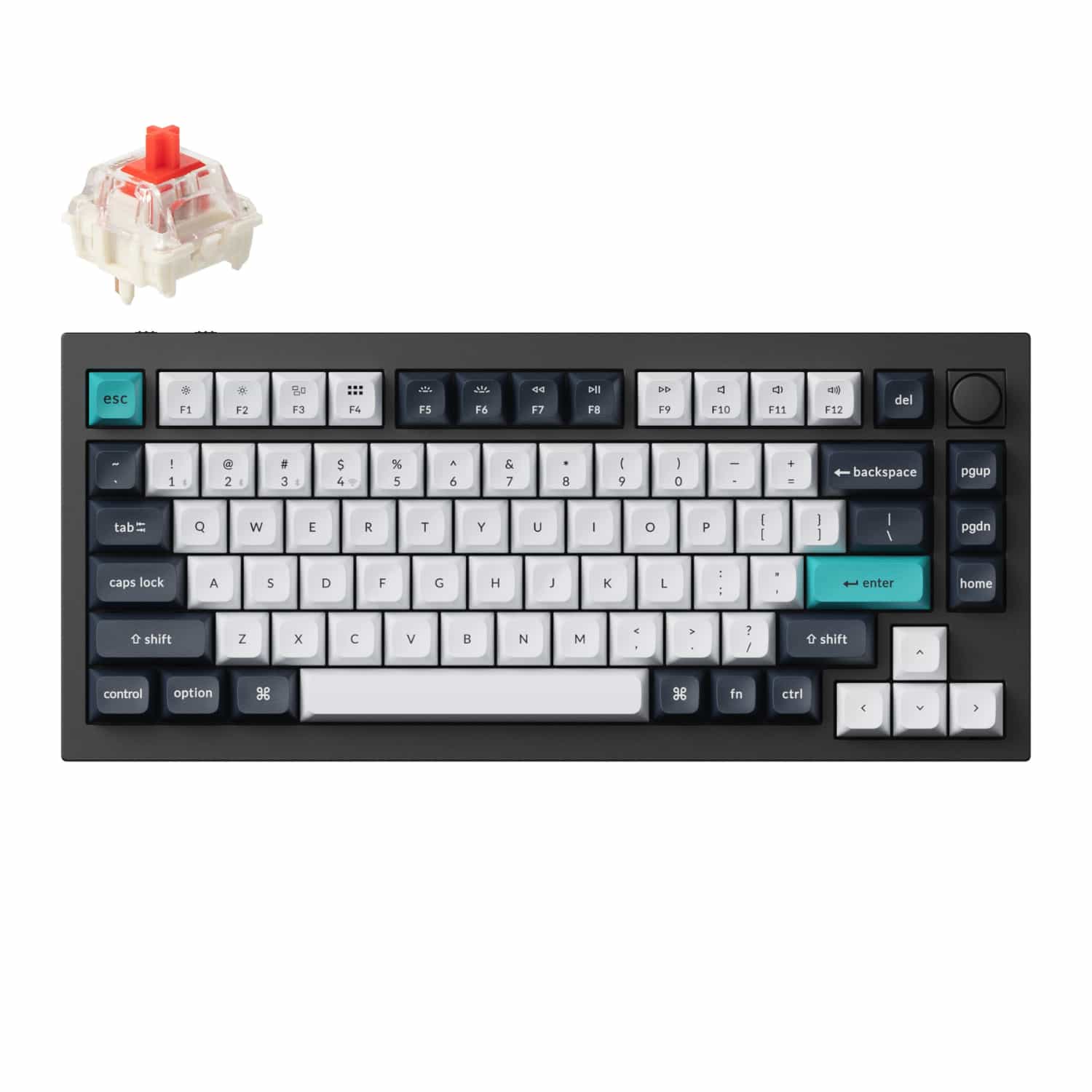 Keychron Q1 Max QMK/VIA RGB Wireless Custom Mechanical Keyboard (Gateron RED Switches)