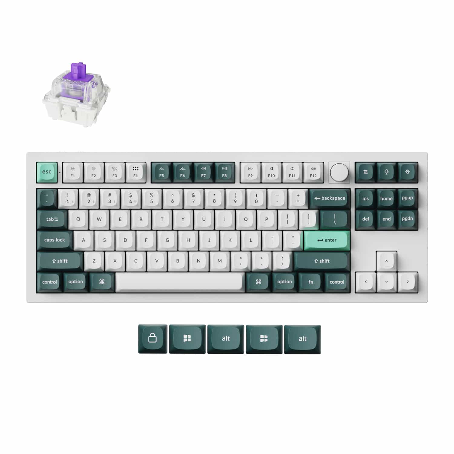Keychron Q3 HE QMK 80% Wireless Custom Mechanical Keyboard (Nebula Switch) - Shell