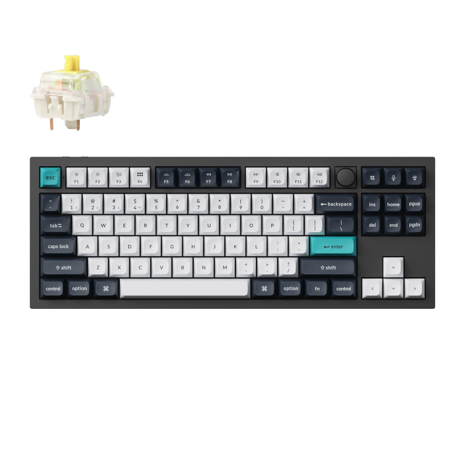 Keychron Q3 Max QMK/VIA 80% Wireless Custom Mechanical Keyboard (Banana Switch) - Carbon