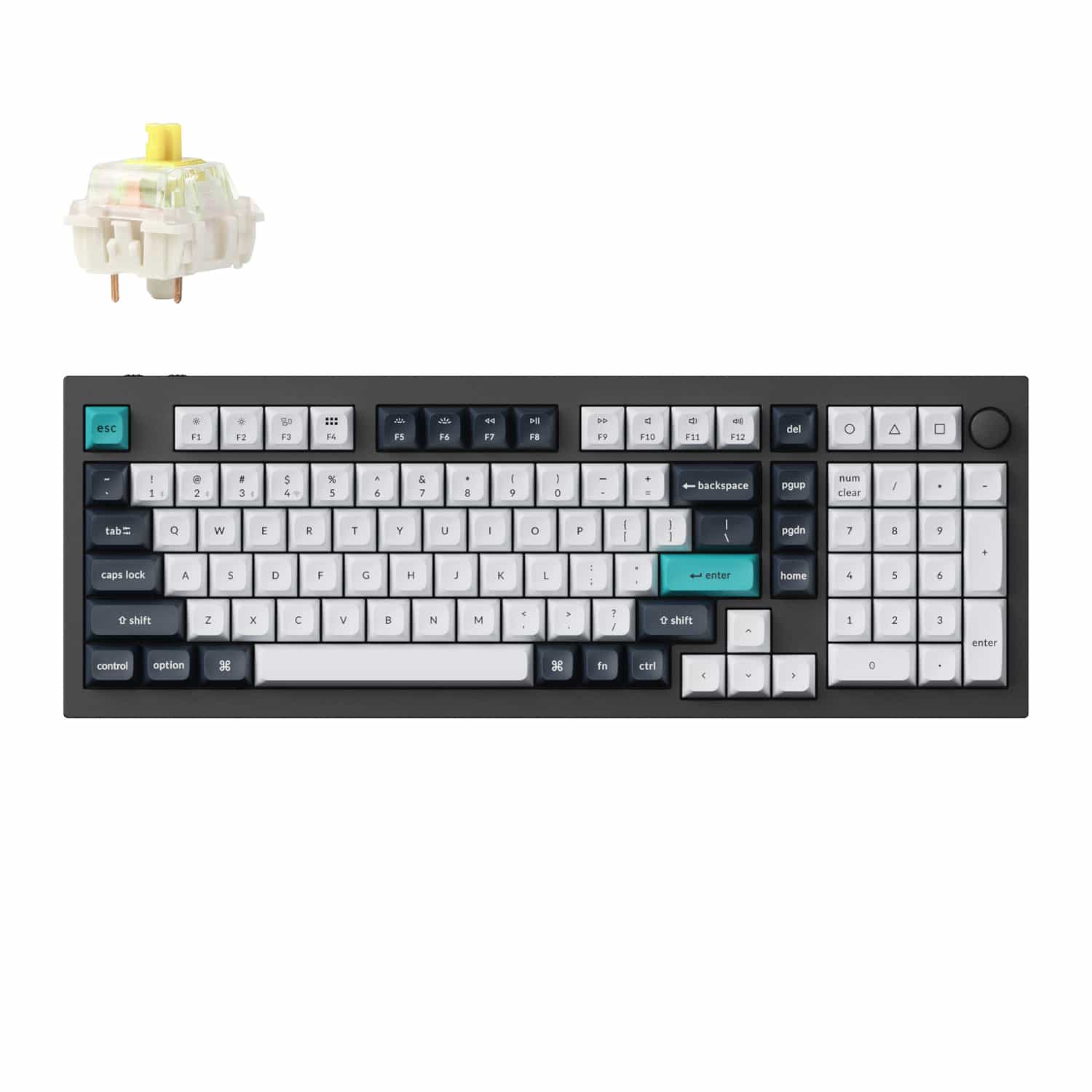Keychron Q5 Max QMK/VIA Full-size Wireless Custom Mechanical Keyboard (Banana Switches) - Carbon