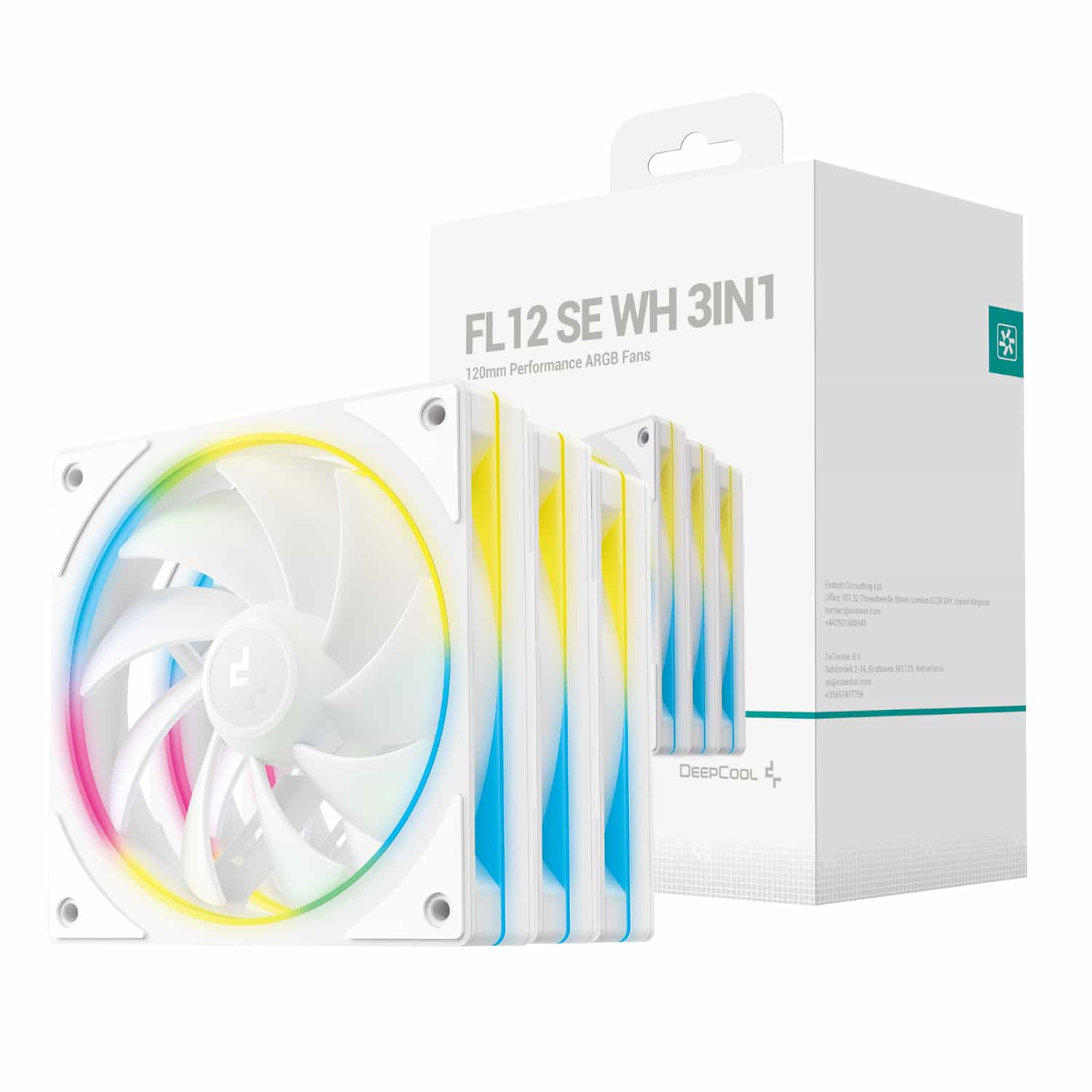 DeepCool FL12 SE 3-in-1 ARGB 120mm Fan 3 Pack