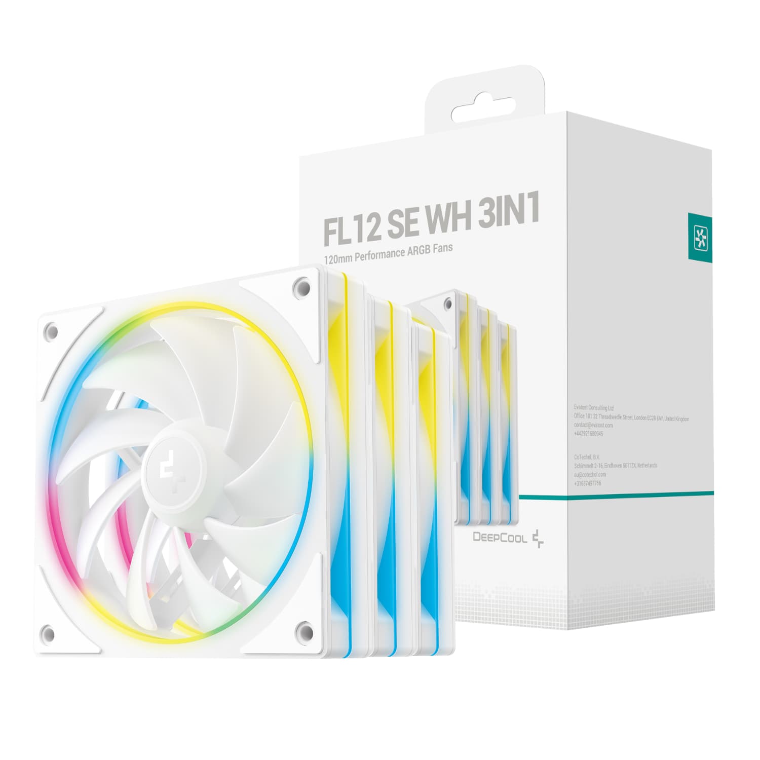 DeepCool FL12 SE 3-in-1 ARGB 120mm Fan 3 Pack