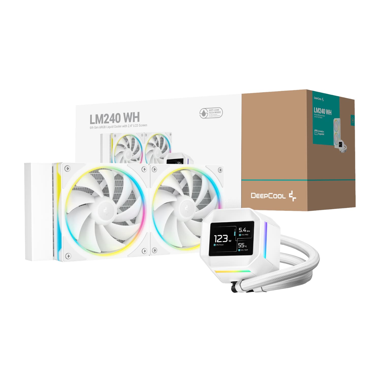 DeepCool LM240 ARGB 240mm AiO CPU Liquid Cooler