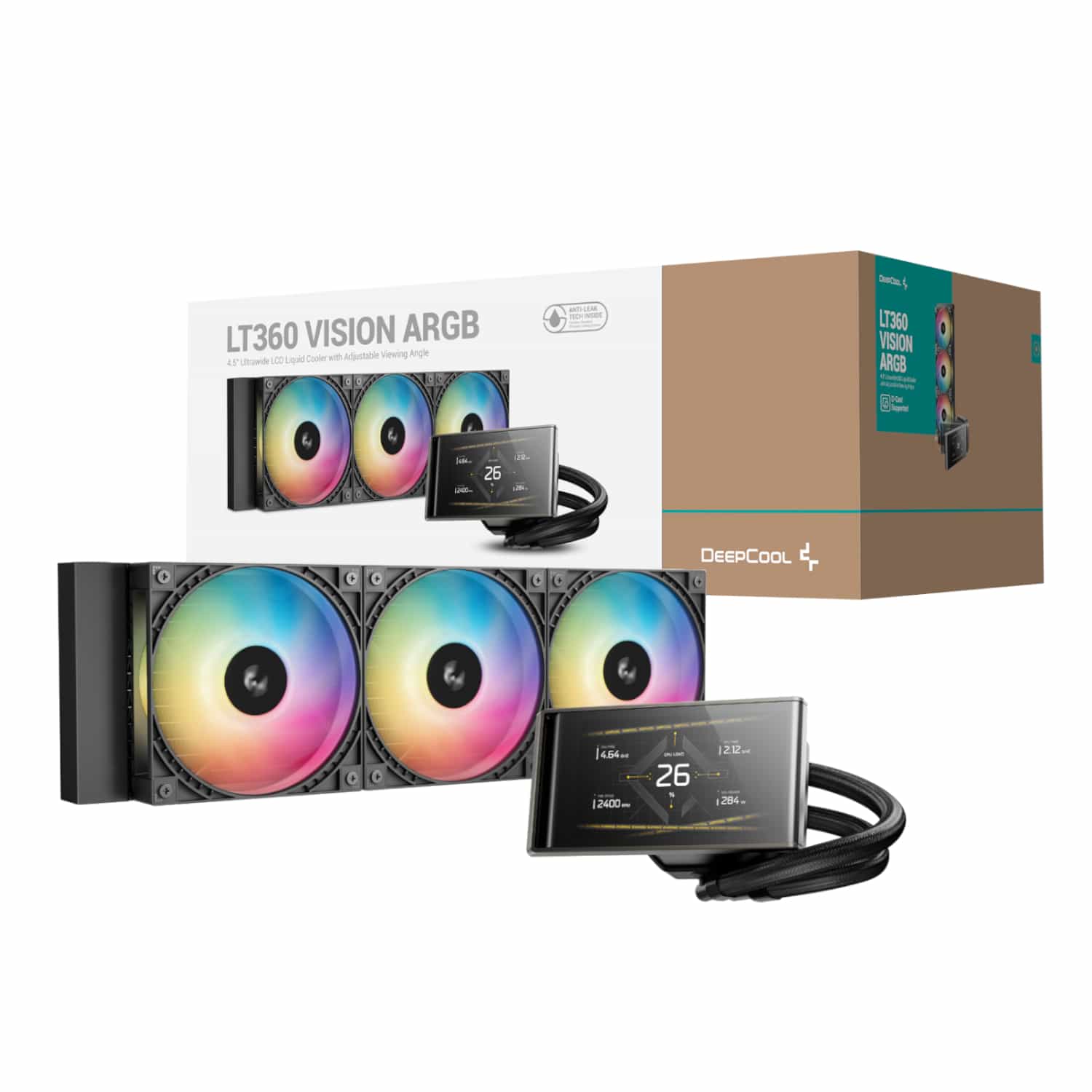 DeepCool LT360 VISION ARGB 4.5" LCD All-in-one CPU Liquid Cooler