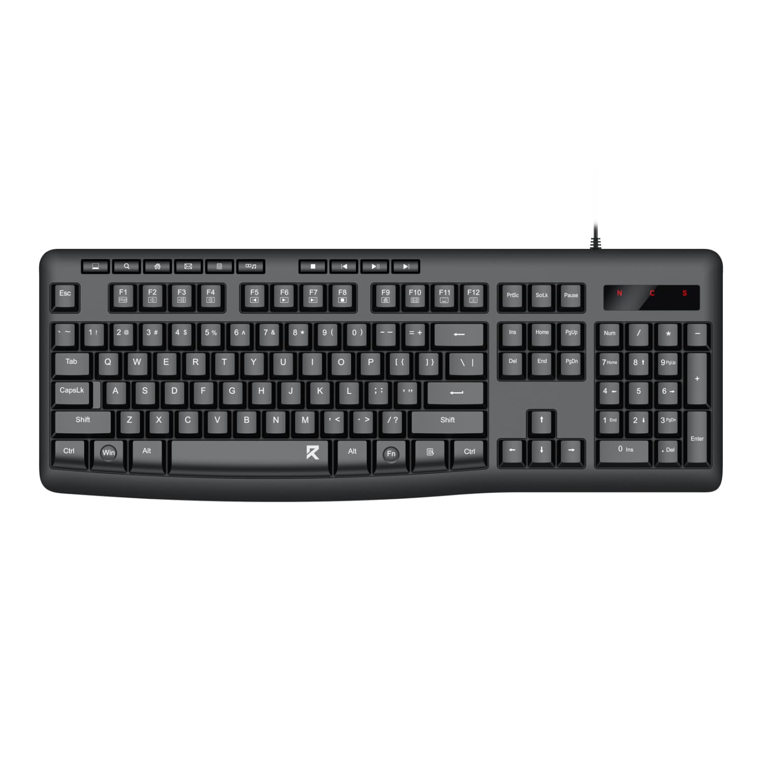 Redragon BK-7366 Full-size Ergonomic Wired Membrane Office Keyboard