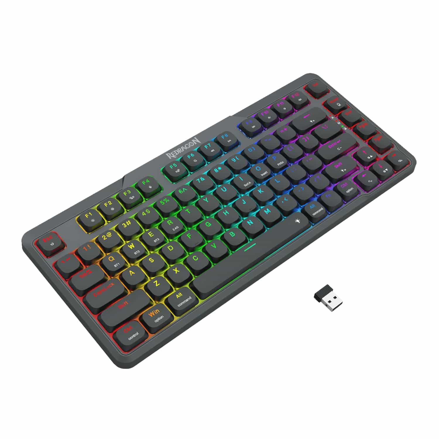 Redragon AETHER K706 PRO Wireless Mechanical Keyboard (75% Layout, Tri-Mode, Gasket Mount, Low-Profile Switches)