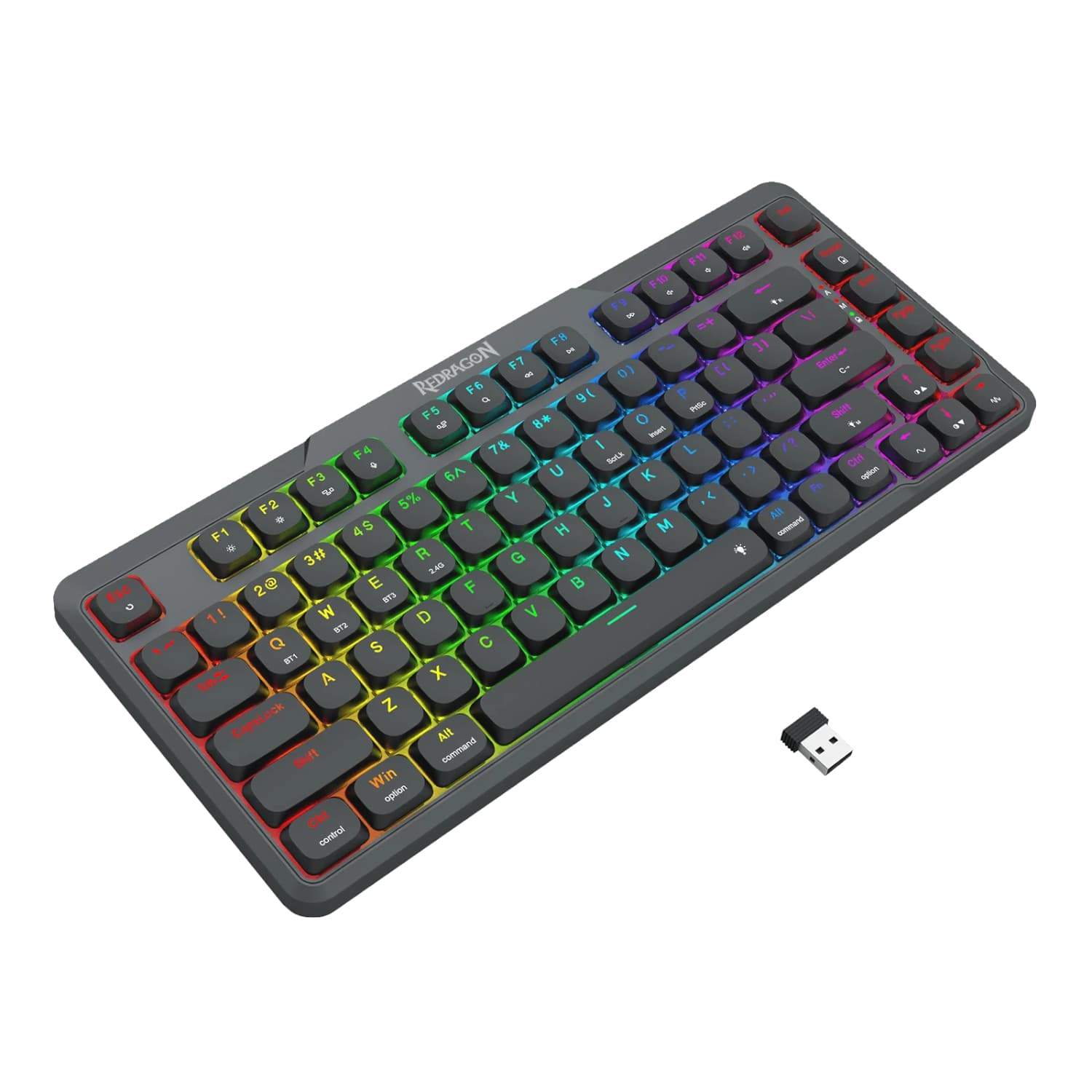 Redragon AETHER K706 PRO Wireless Mechanical Keyboard (75% Layout, Tri-Mode, Gasket Mount, Low-Profile Switches)