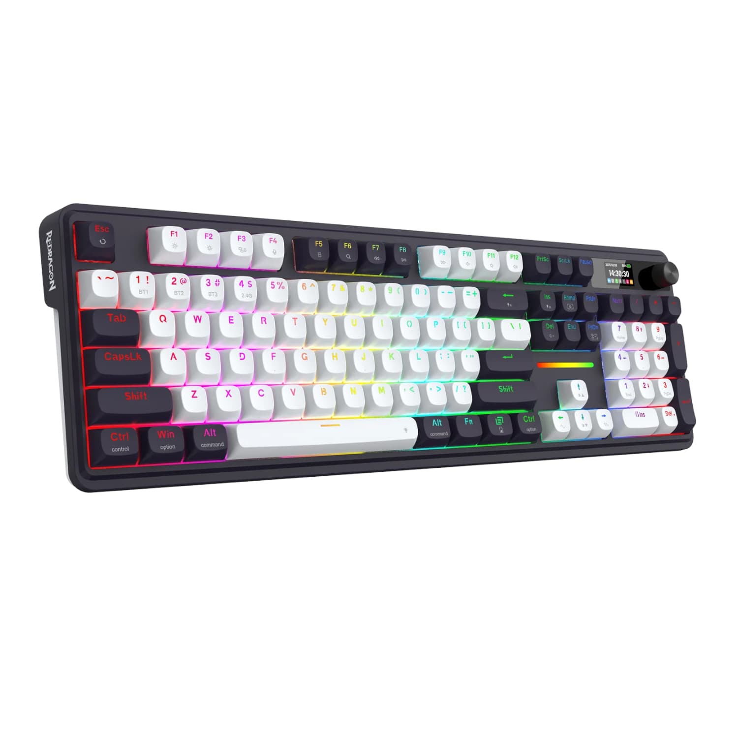 Redragon K762WB-RGB-PRO LCD Full-size Gasket Mechanical Keyboard