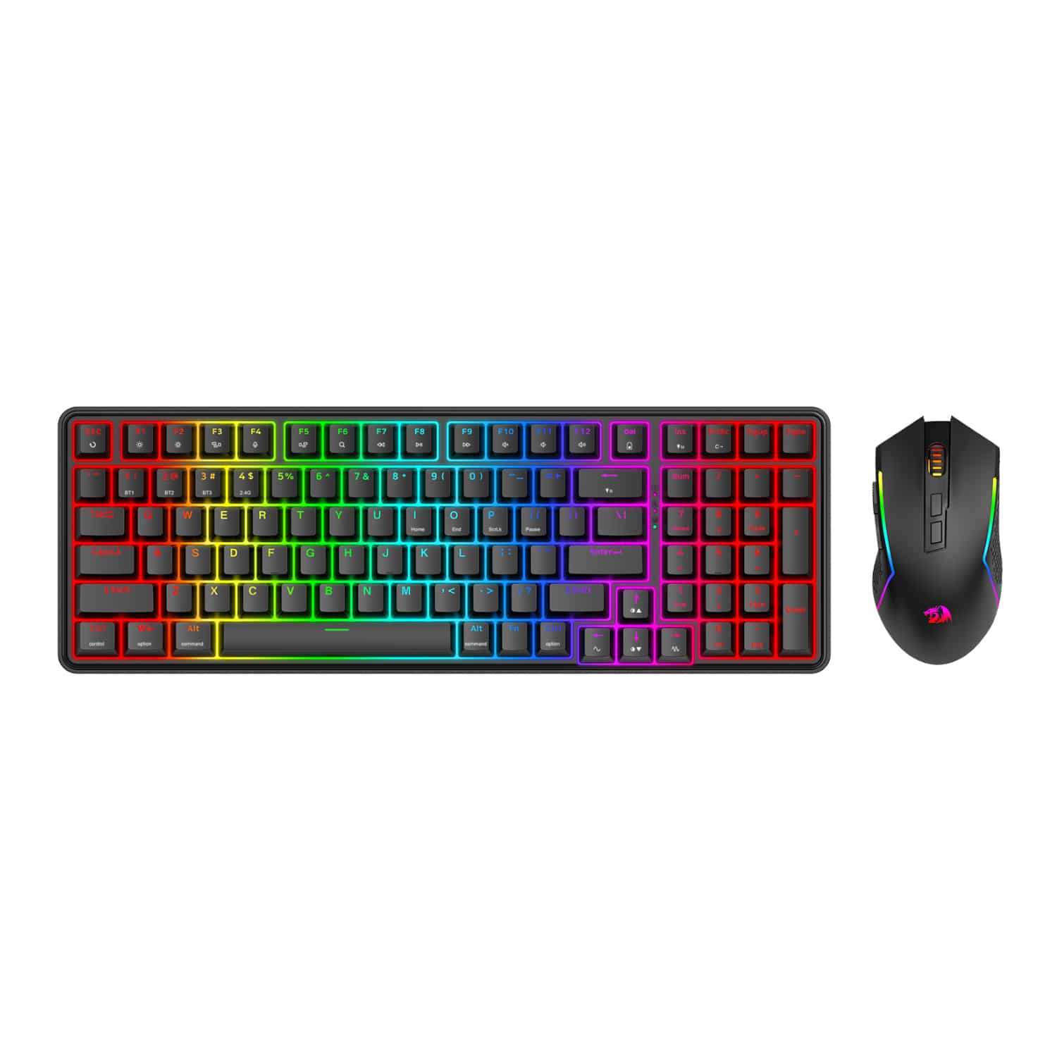 Redragon S162 RGB 3-Mode Wireless Mechanical Gaming Keyboard and Mouse Combo