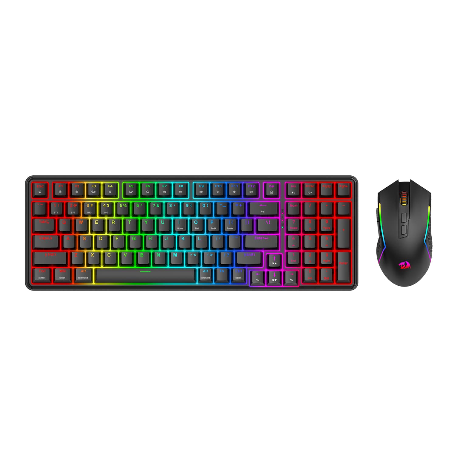 Redragon S162 RGB 3-Mode Wireless Mechanical Gaming Keyboard and Mouse Combo