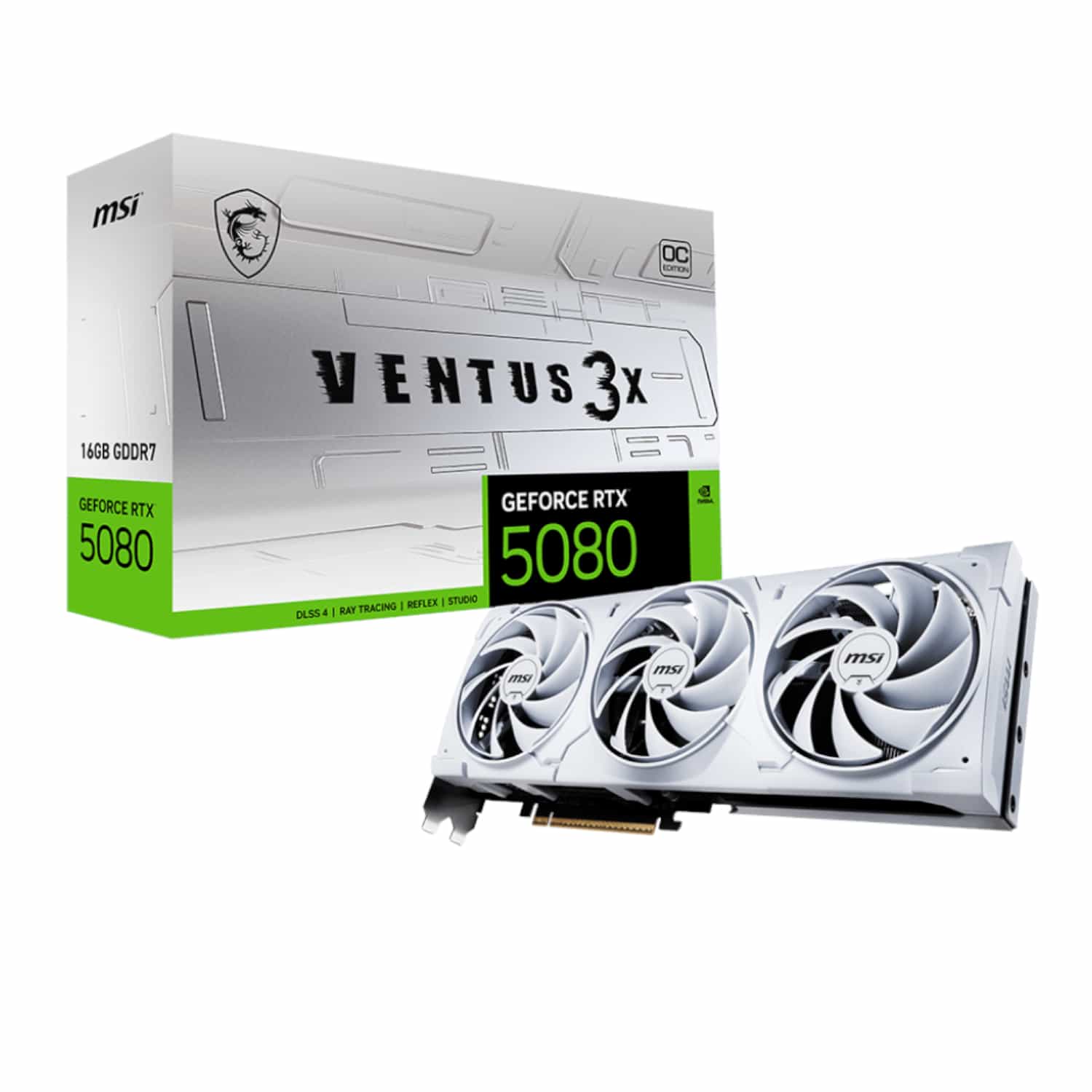 MSI GeForce RTX 5080 VENTUS 3X OC 16GB GDDR7 Graphics Card