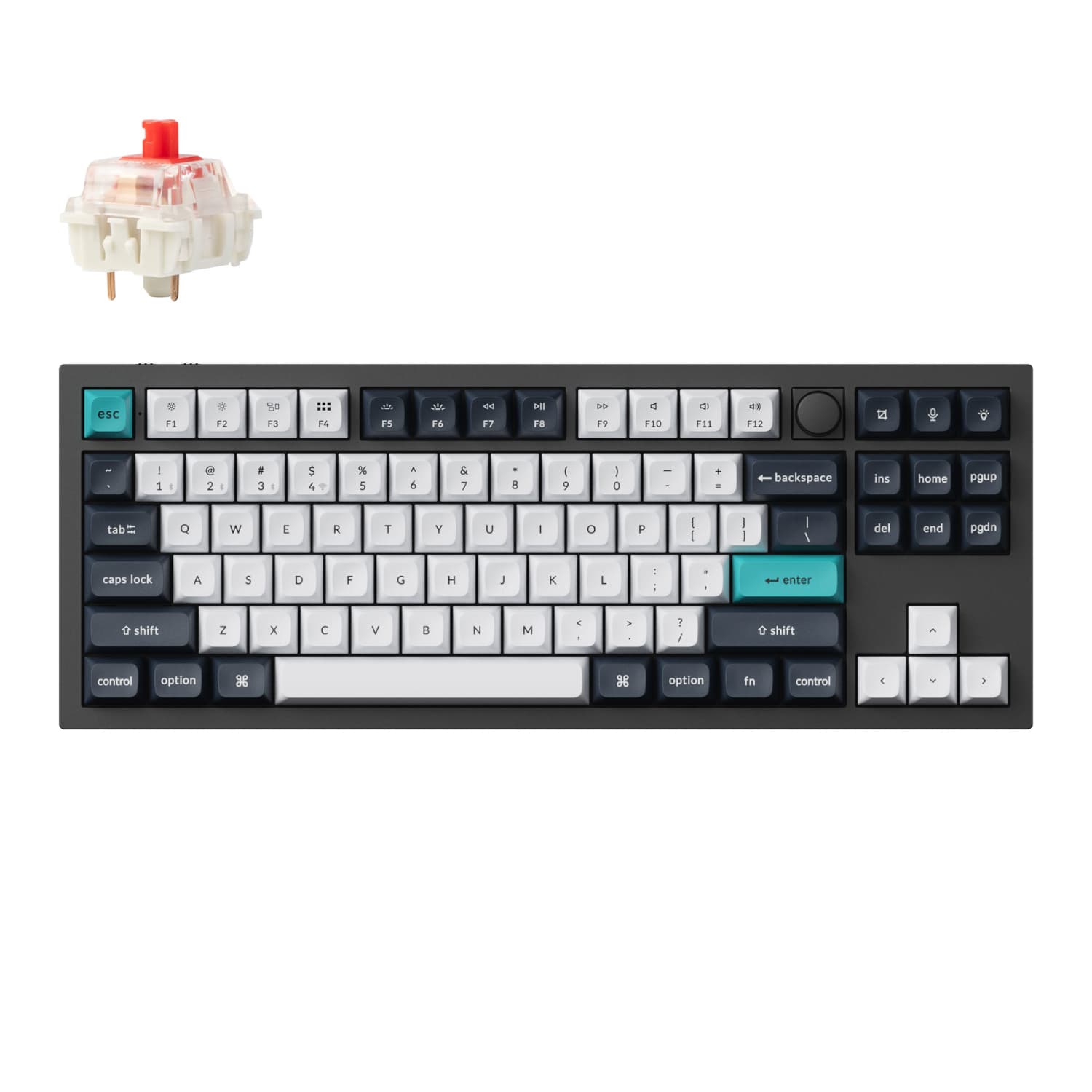 Keychron Q3 Max 80% Full Assembled Knob Red Switch Hot-Swap Gateron Jupiter RGB Wireless Keyboard