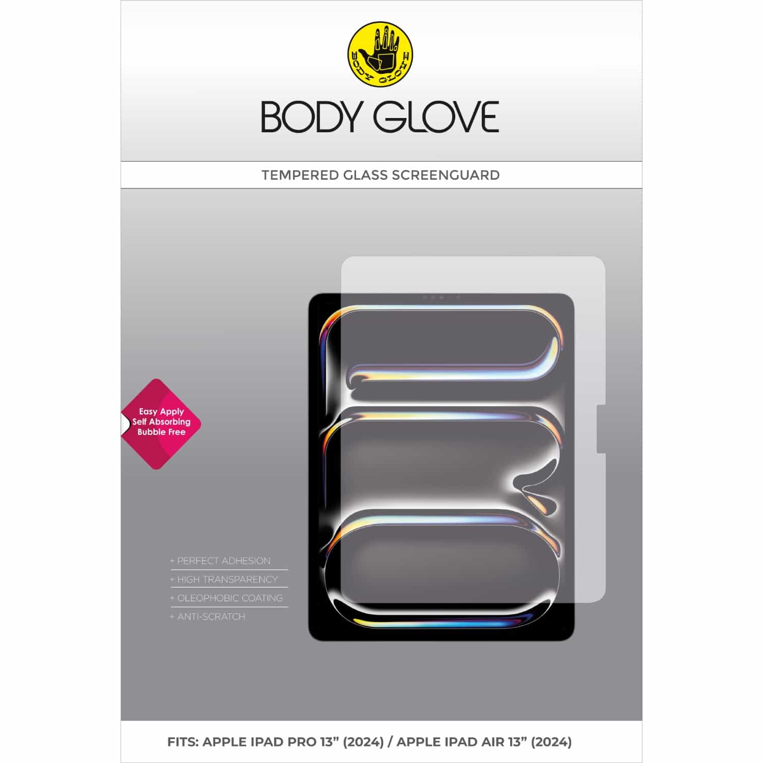 Body Glove Tempered Glass Screen Protector - Apple iPad Air 13 (2024-2026) / iPad Pro 13 (2024) - Clear