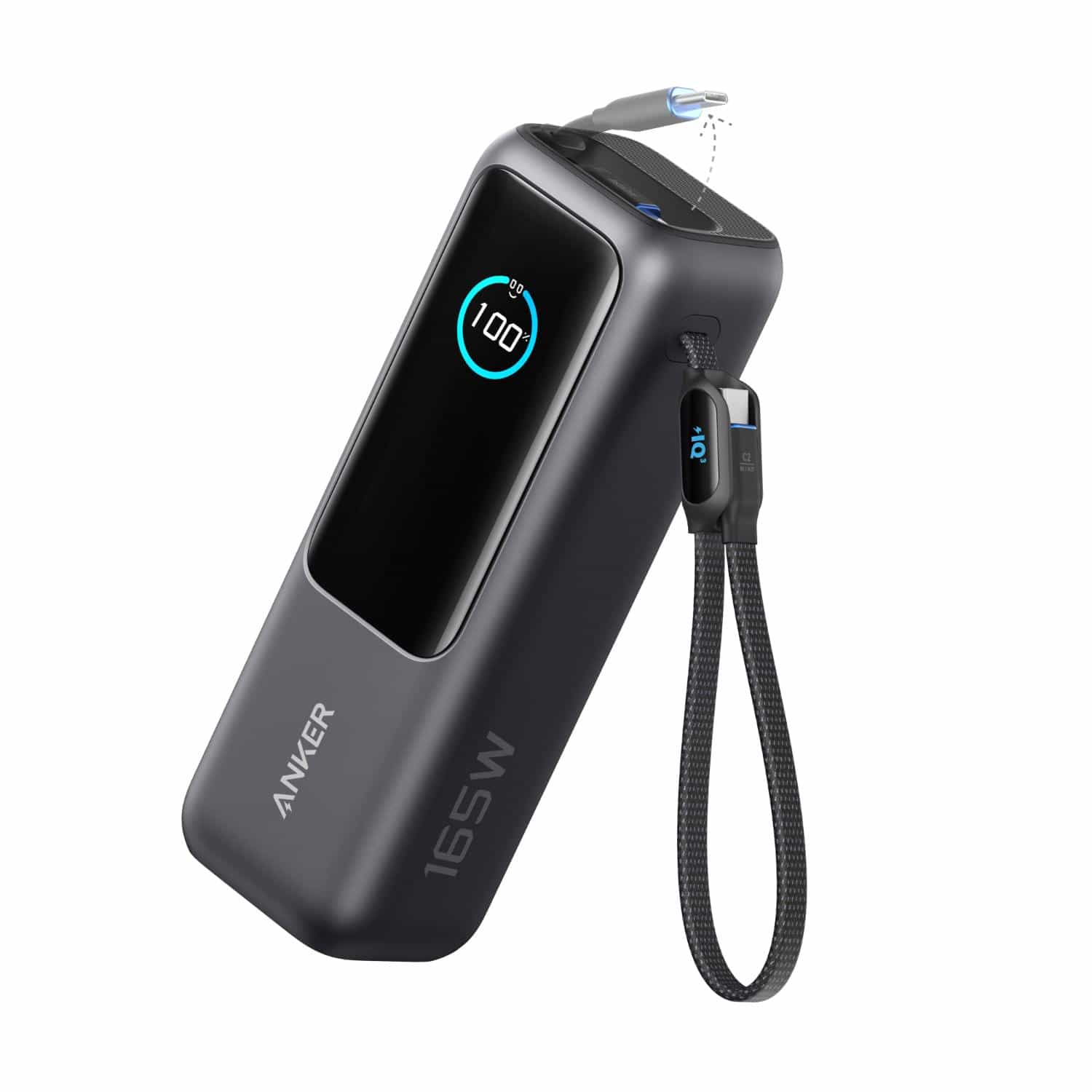 Anker Laptop Power Bank With Retractable Cables 20000mAh 165W - Dark