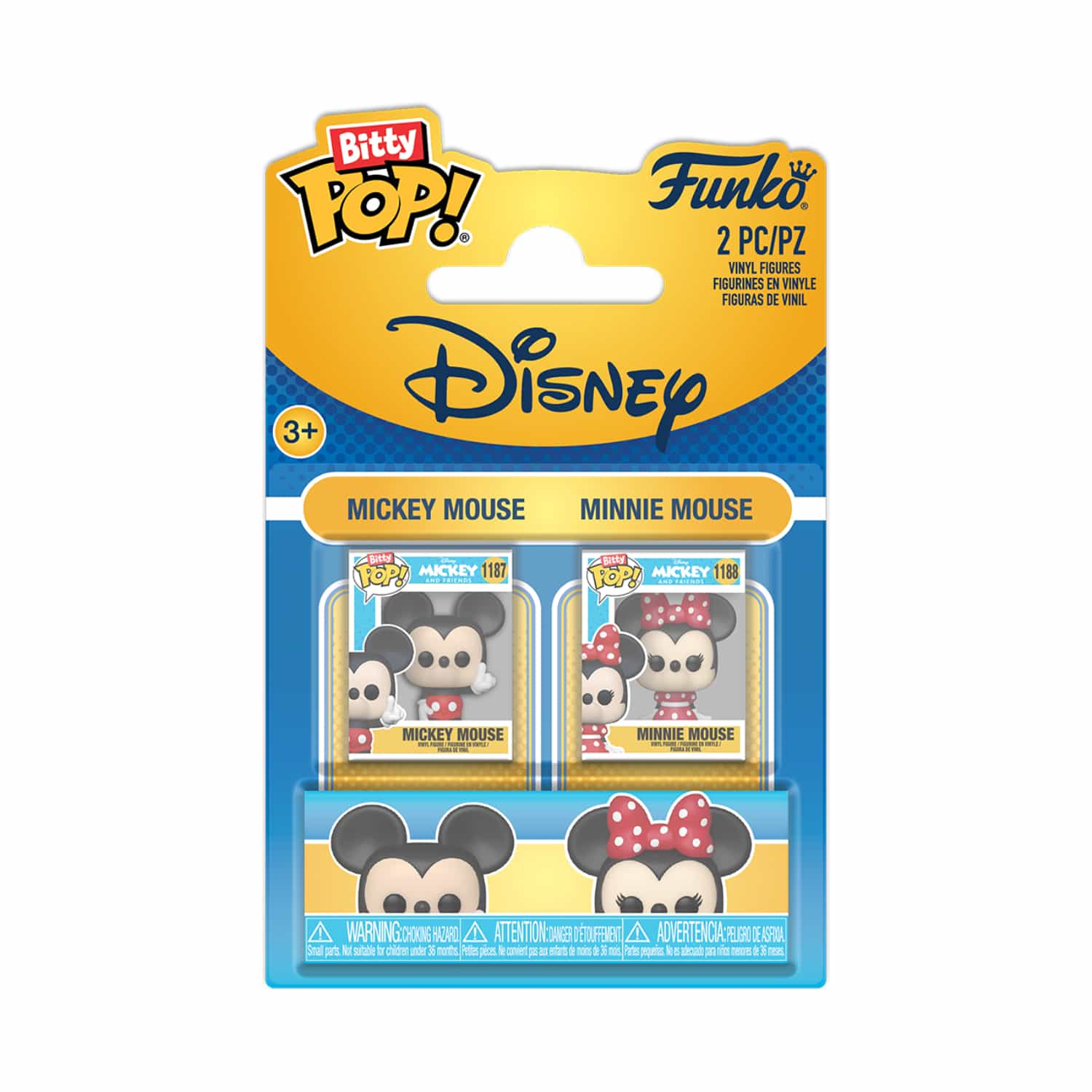 Funko Bitty Pop!: Disney - Mickey Mouse & Minnie Mouse 2 Pack