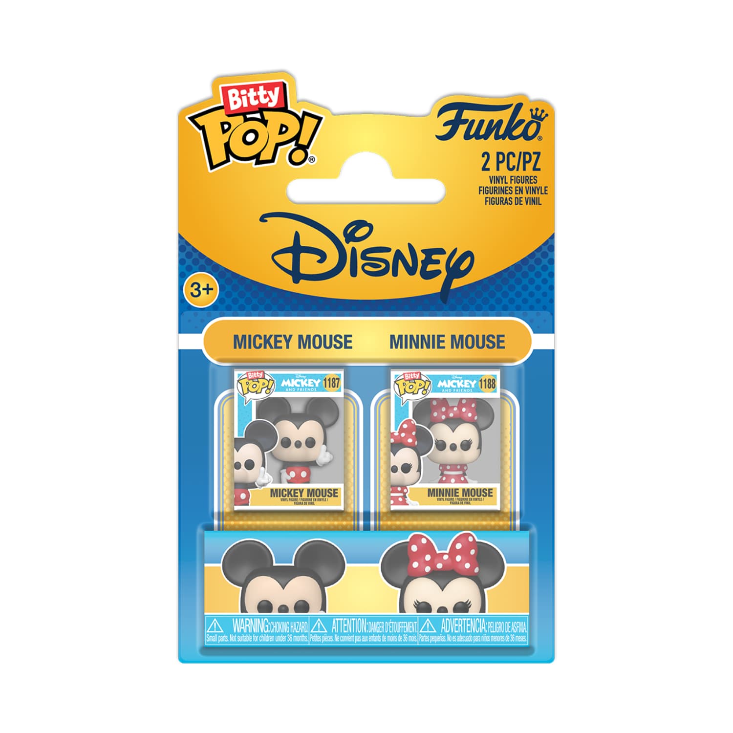 Funko Bitty Pop!: Disney - Mickey Mouse & Minnie Mouse 2 Pack