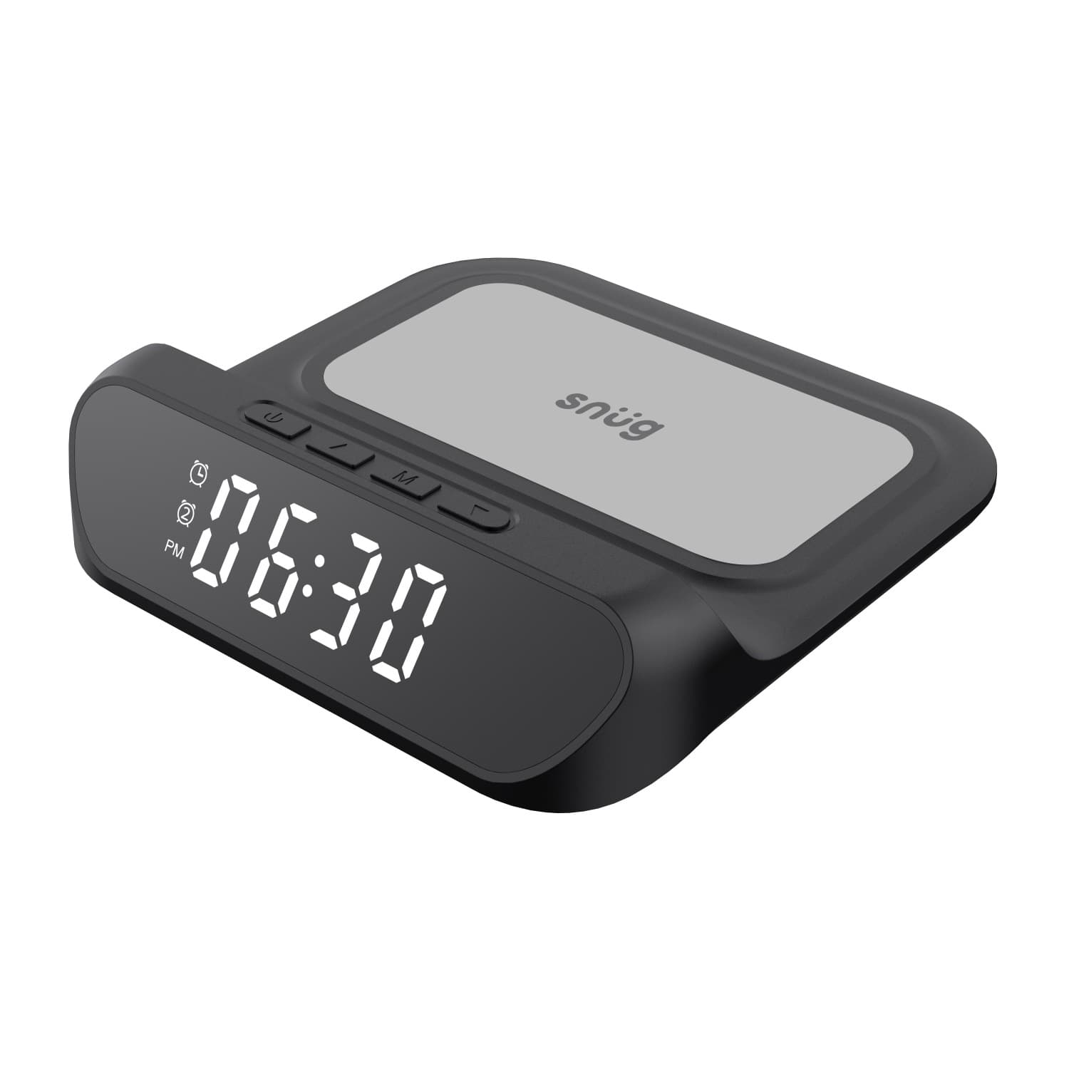 Snug Wireless Pad Charger With Clock 15W